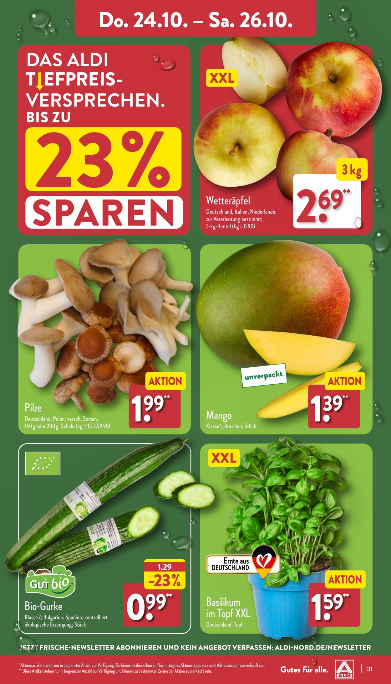 Prospekt Aldi-Nord 21.10.2024 - 26.10.2024