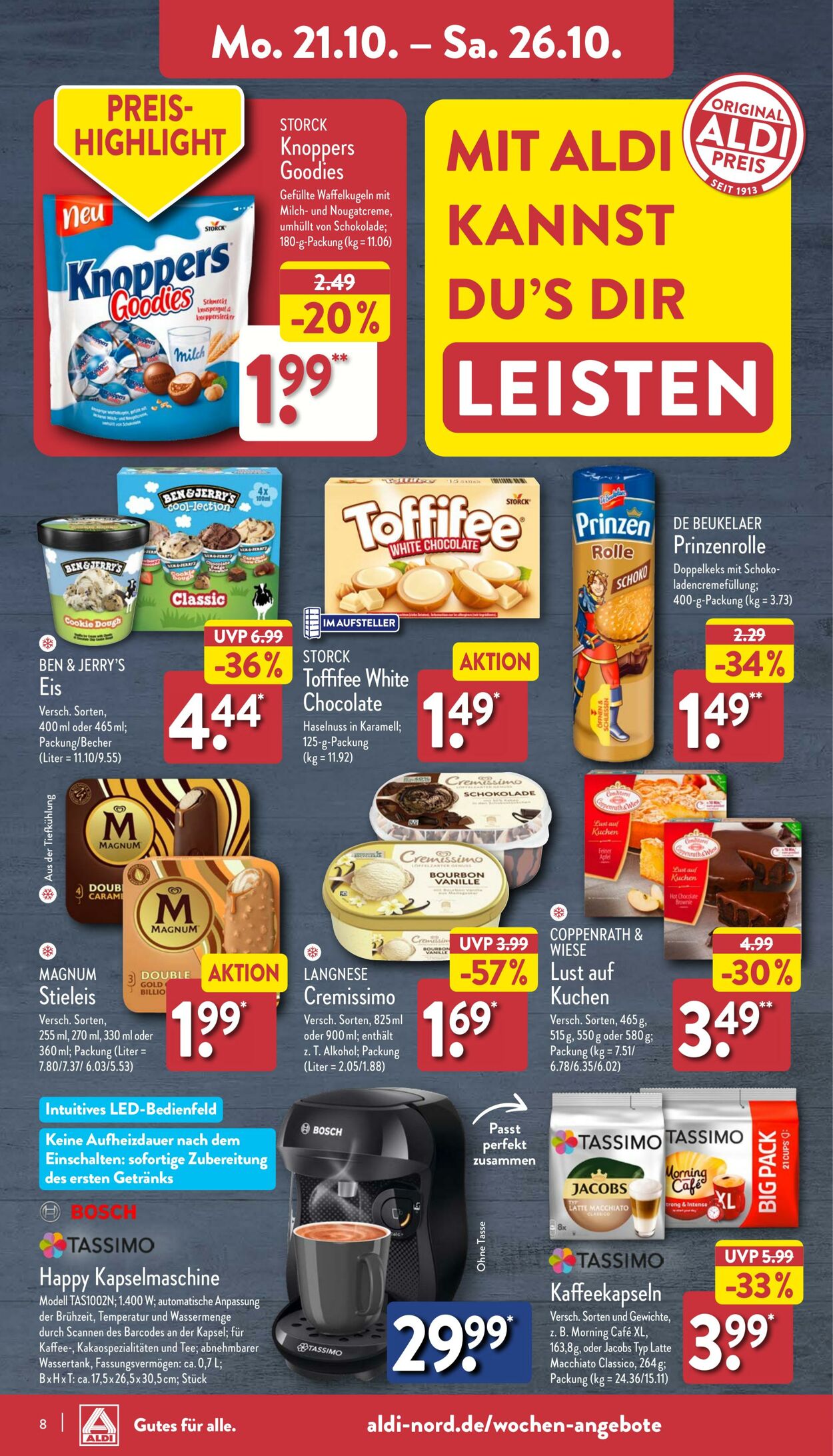 Prospekt Aldi-Nord 21.10.2024 - 26.10.2024