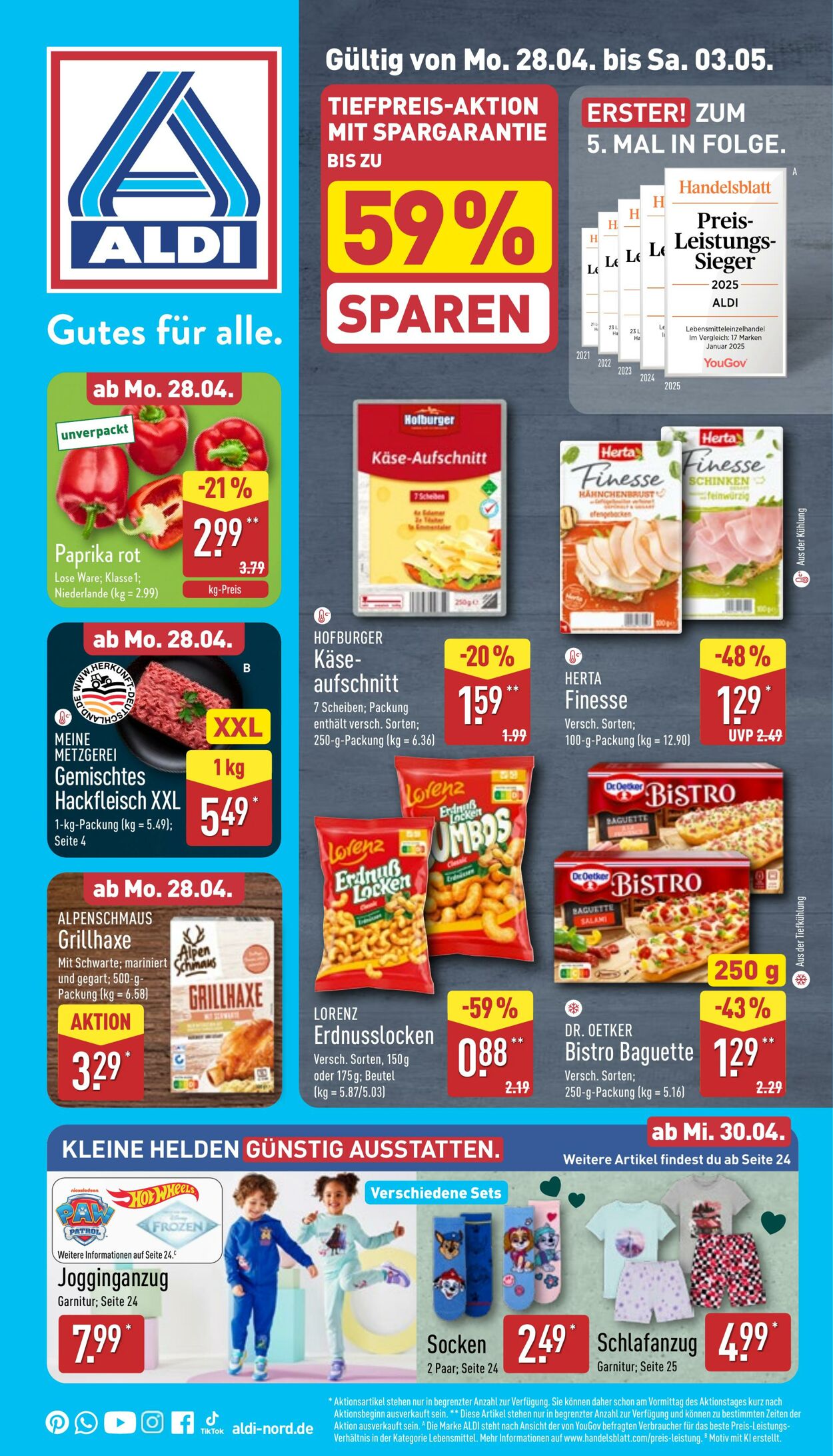 Prospekt Aldi-Nord 21.04.2025 - 26.04.2025