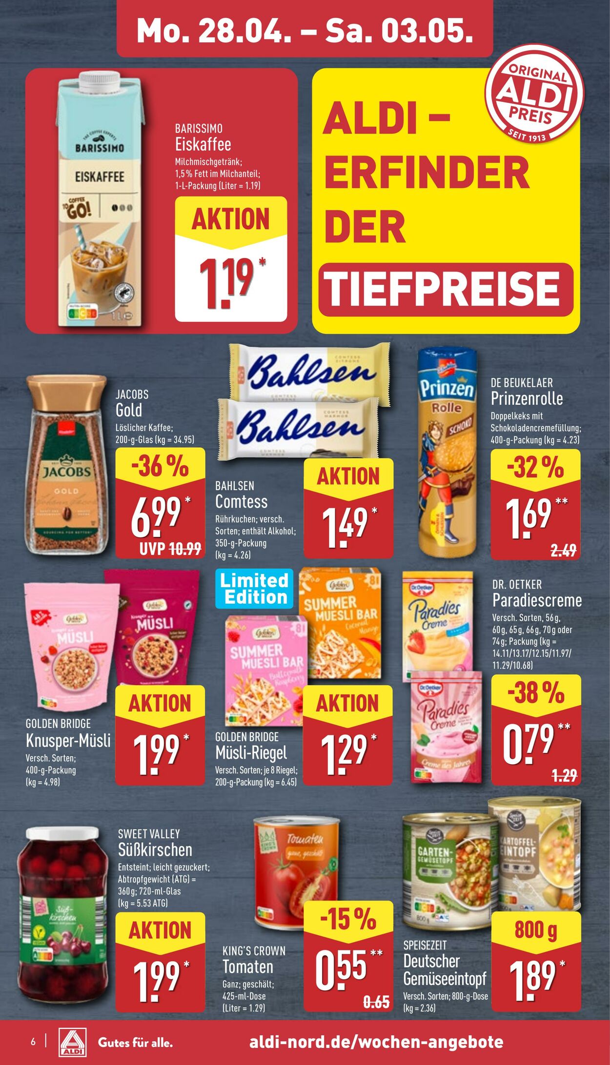 Prospekt Aldi-Nord 21.04.2025 - 26.04.2025