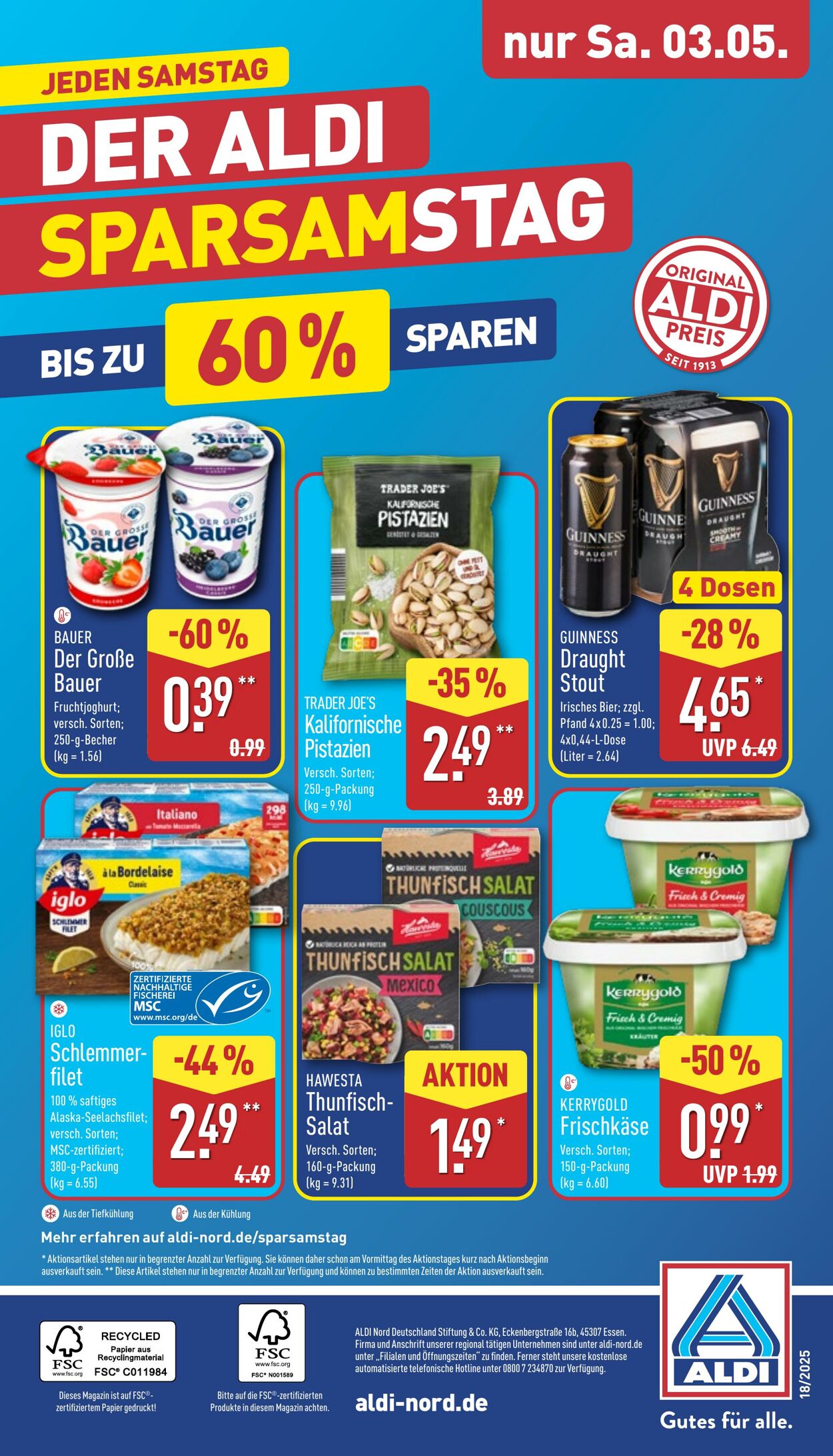 Prospekt Aldi-Nord 21.04.2025 - 26.04.2025