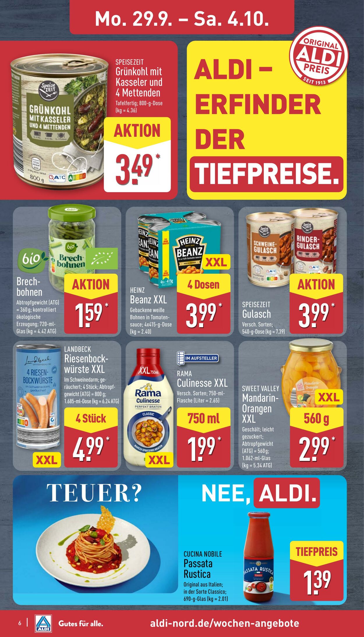 Prospekt Aldi-Nord 22.09.2025 - 27.09.2025