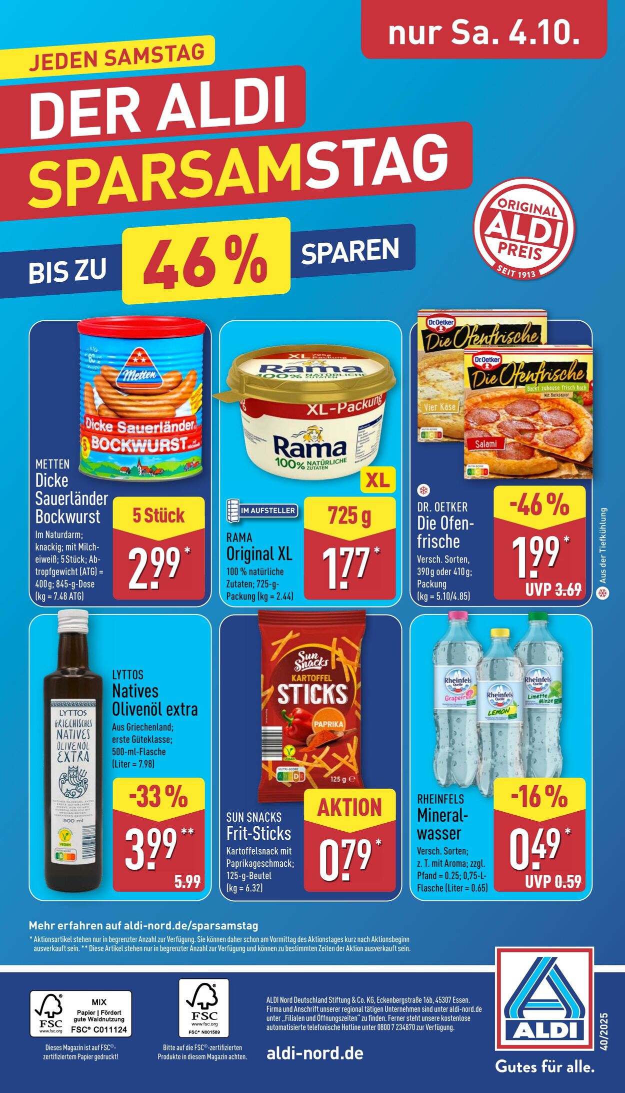 Prospekt Aldi-Nord 22.09.2025 - 27.09.2025