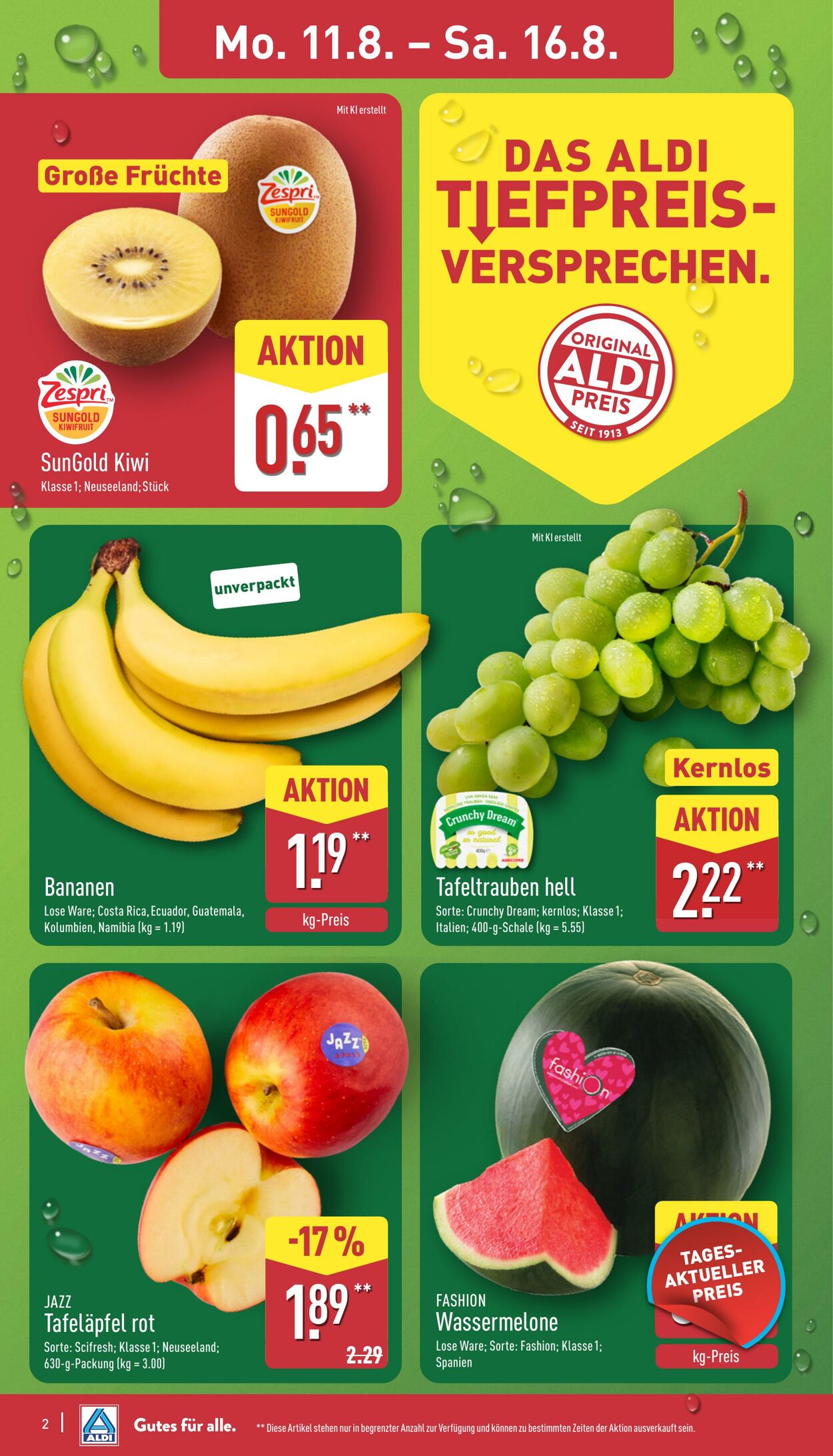 Prospekt Aldi-Nord 11.08.2025 - 16.08.2025
