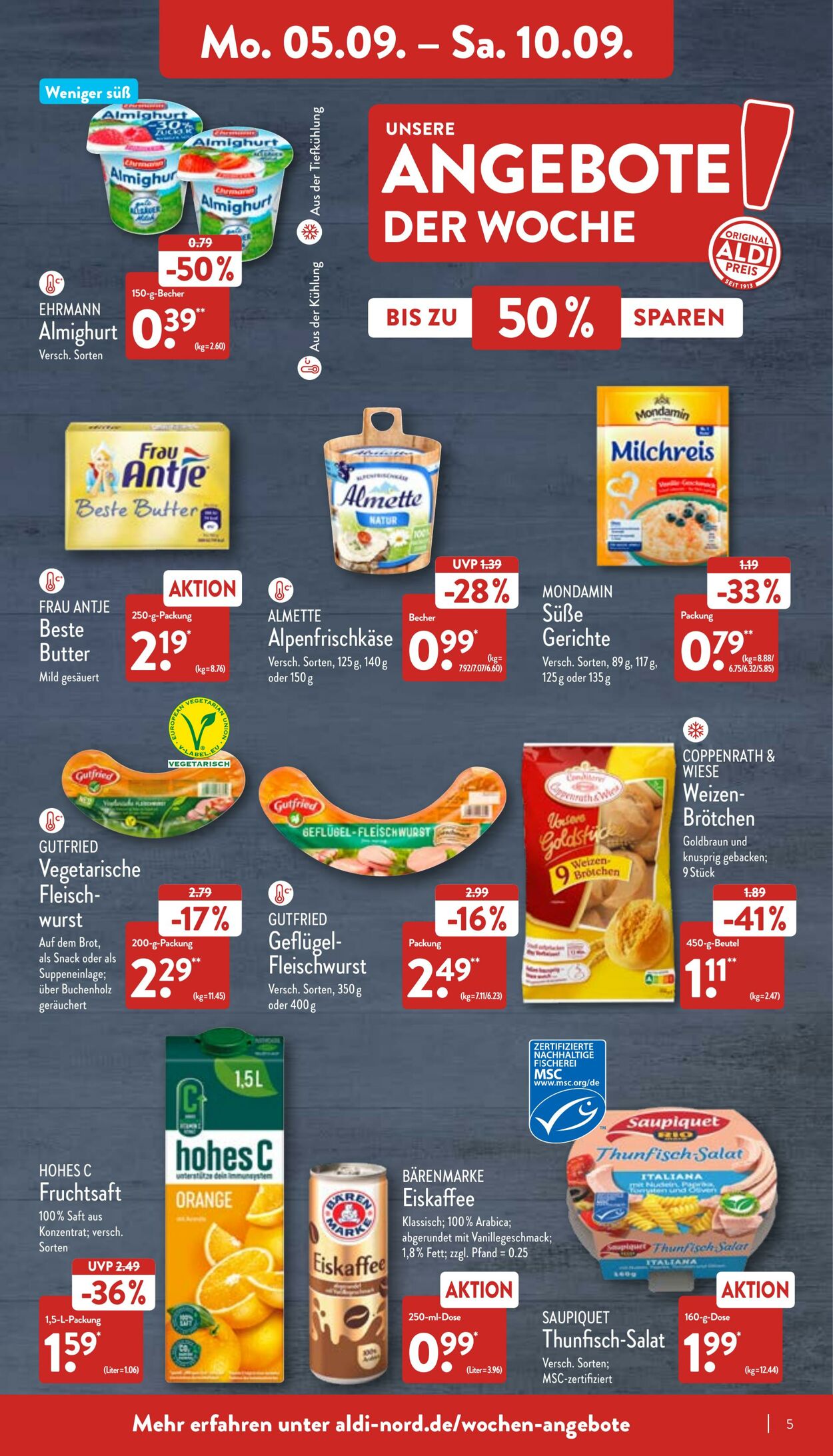 Prospekt Aldi-Nord 05.09.2022 - 10.09.2022