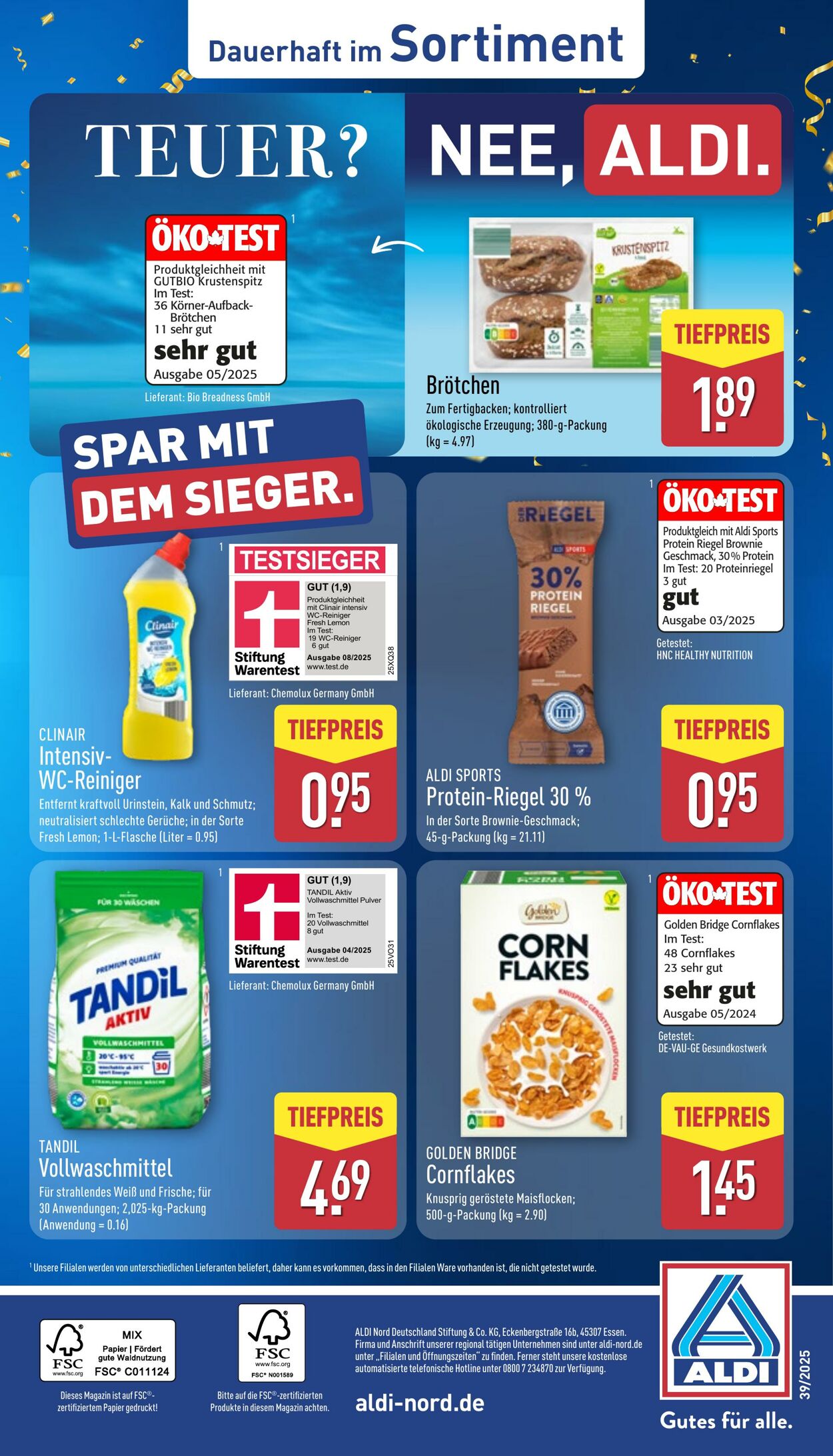 Prospekt Aldi-Nord 22.09.2025 - 27.09.2025