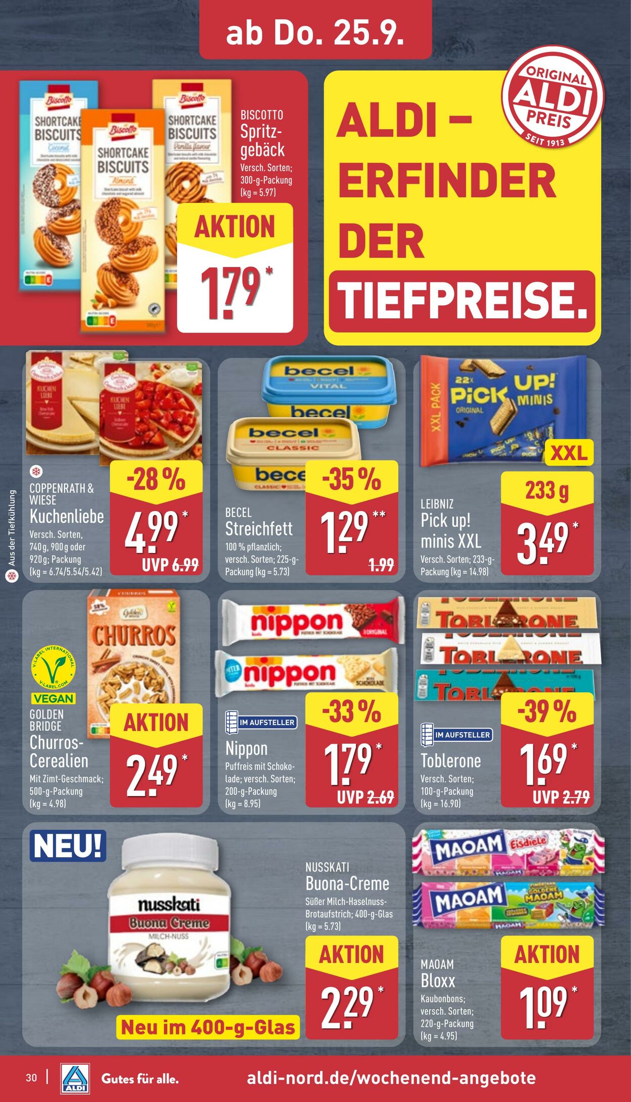 Prospekt Aldi-Nord 22.09.2025 - 27.09.2025