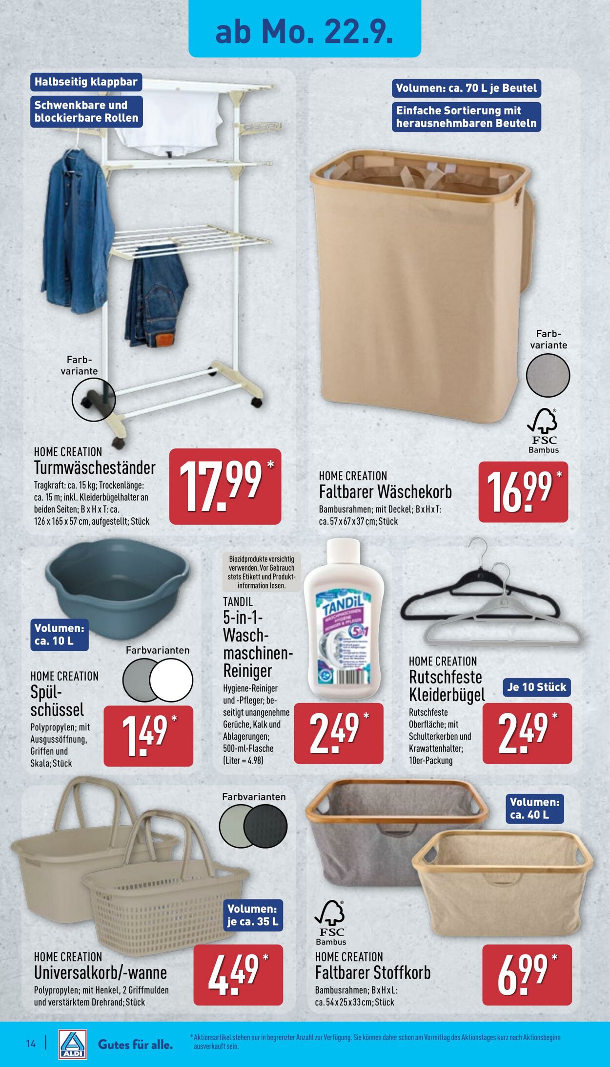 Prospekt Aldi-Nord 22.09.2025 - 27.09.2025