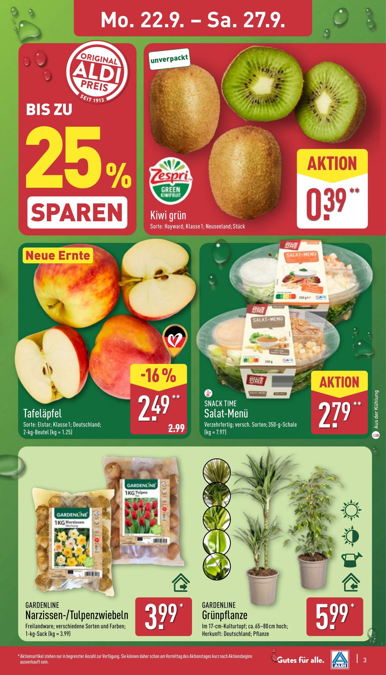Prospekt Aldi-Nord 22.09.2025 - 27.09.2025