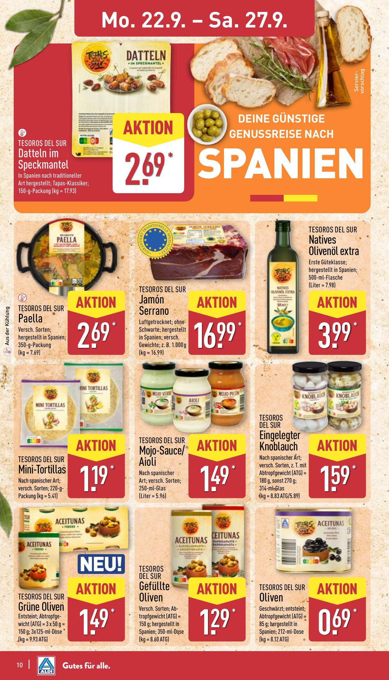 Prospekt Aldi-Nord 22.09.2025 - 27.09.2025