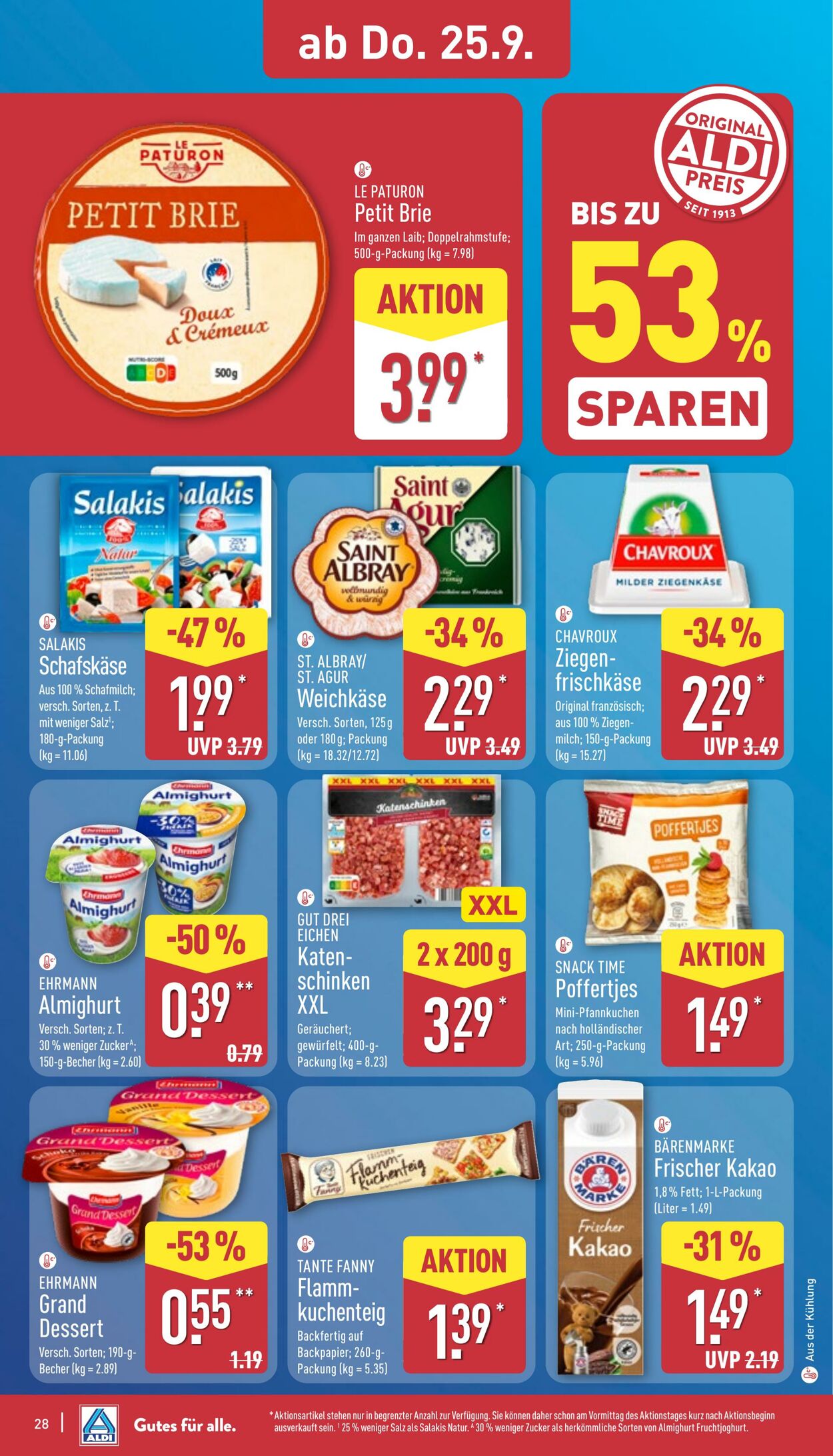 Prospekt Aldi-Nord 22.09.2025 - 27.09.2025