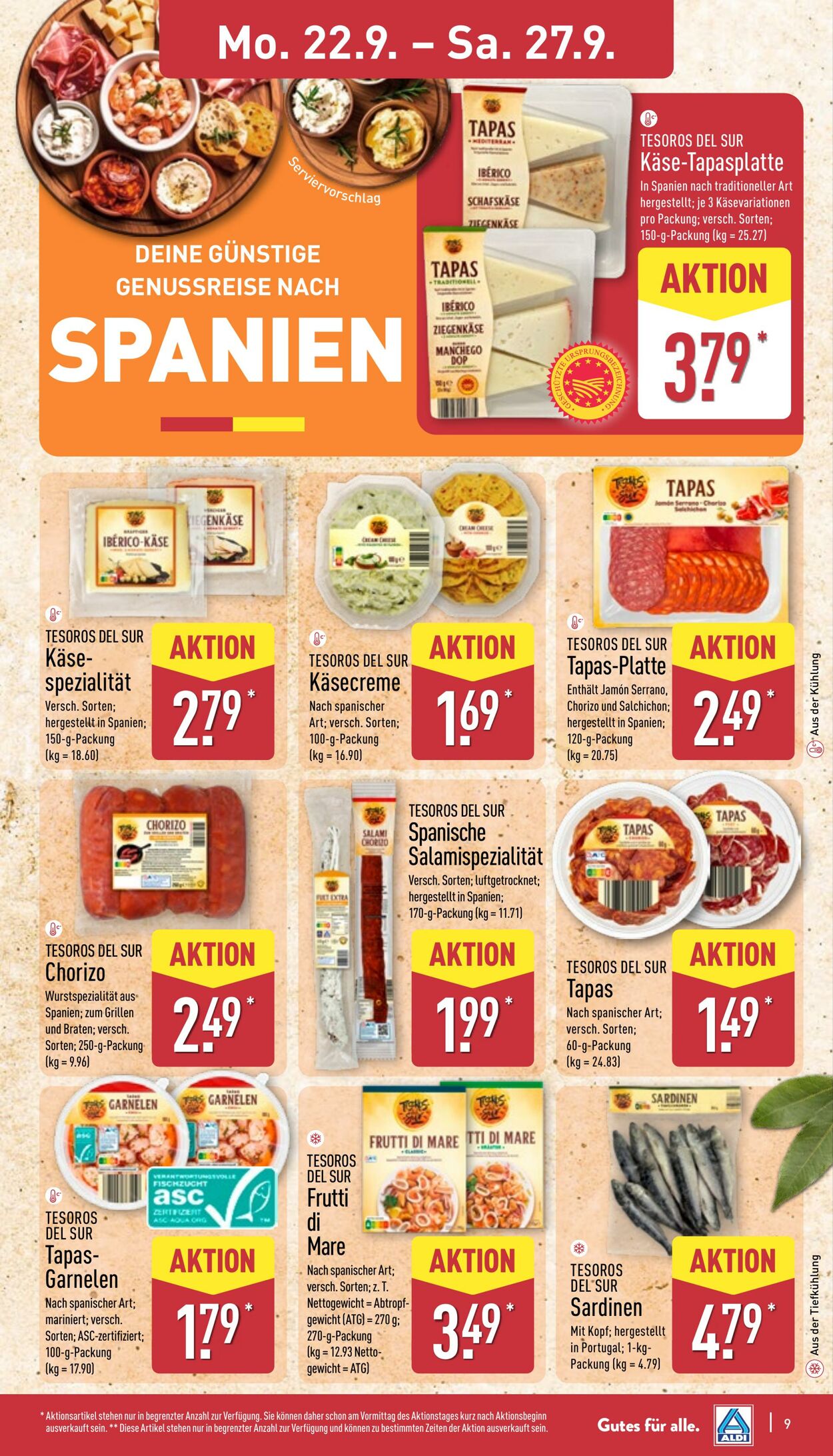 Prospekt Aldi-Nord 22.09.2025 - 27.09.2025