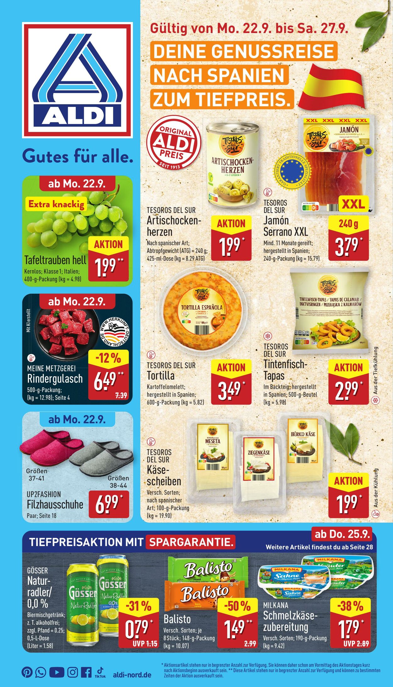 Prospekt Aldi-Nord 22.09.2025 - 27.09.2025