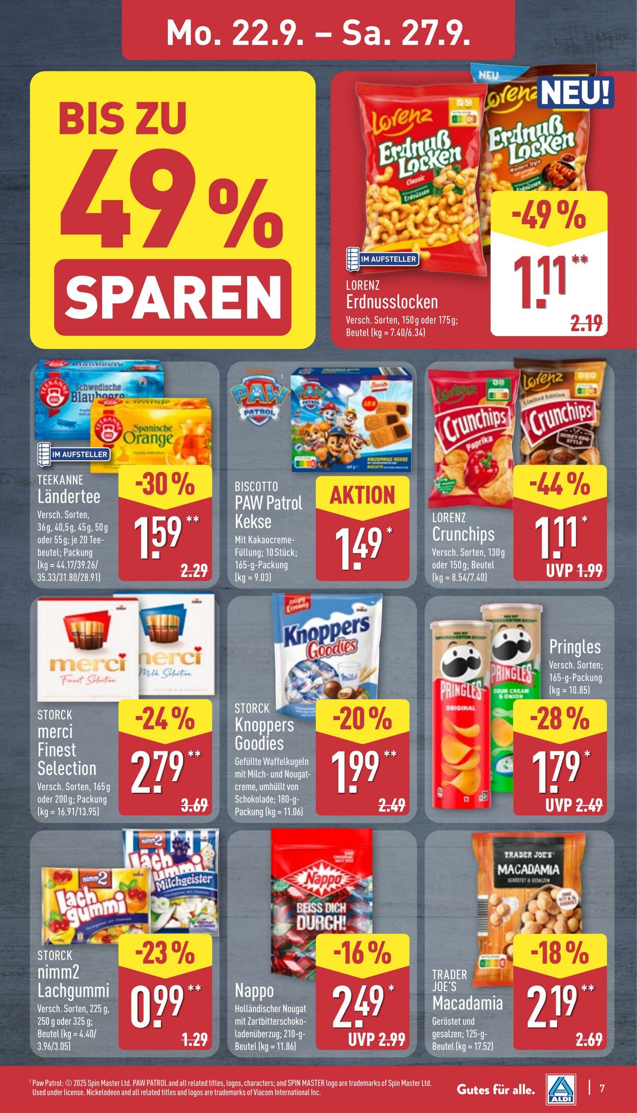 Prospekt Aldi-Nord 22.09.2025 - 27.09.2025