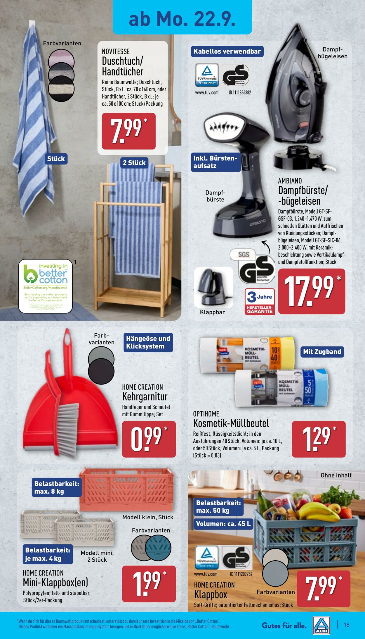 Prospekt Aldi-Nord 22.09.2025 - 27.09.2025