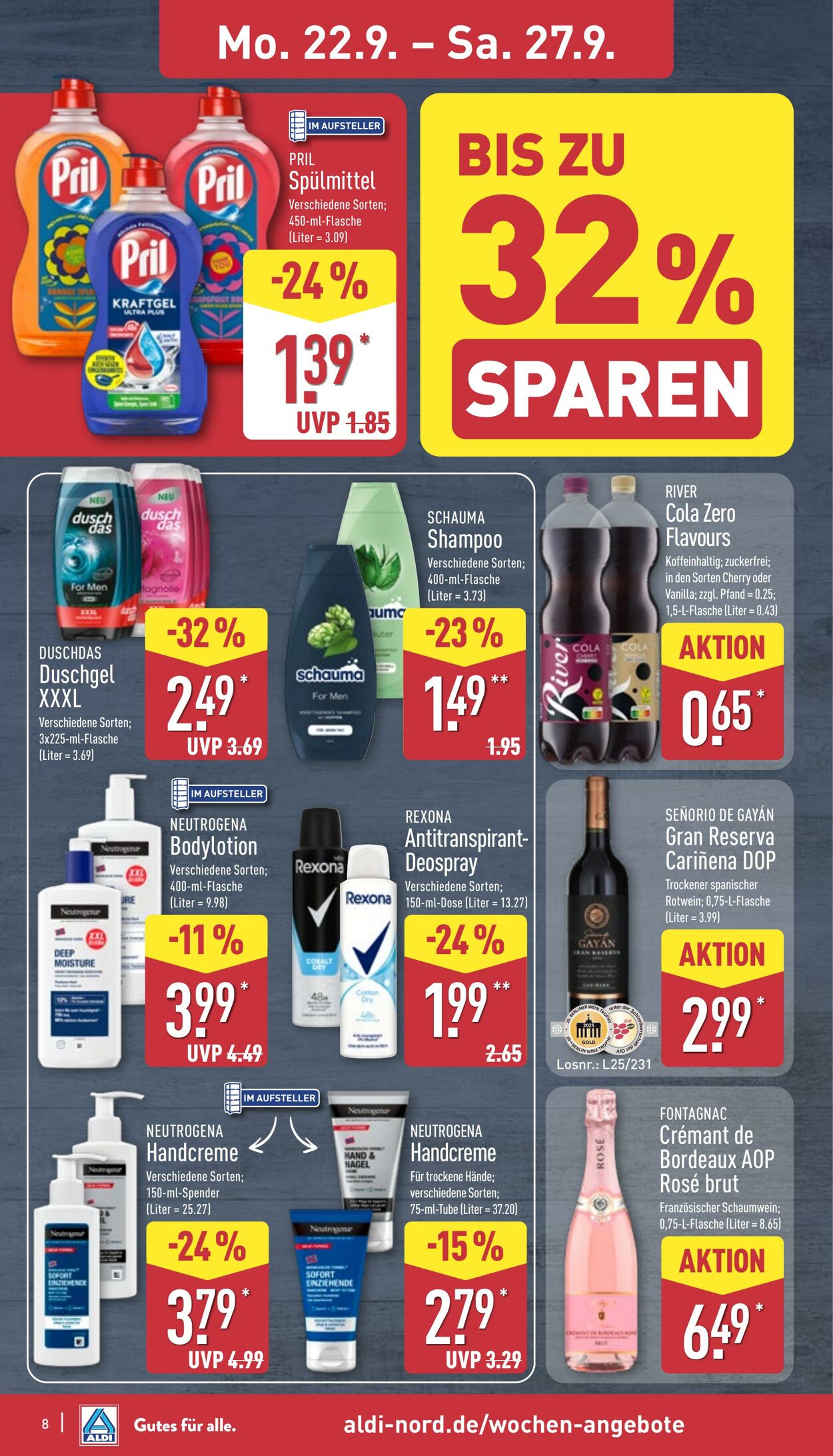 Prospekt Aldi-Nord 22.09.2025 - 27.09.2025