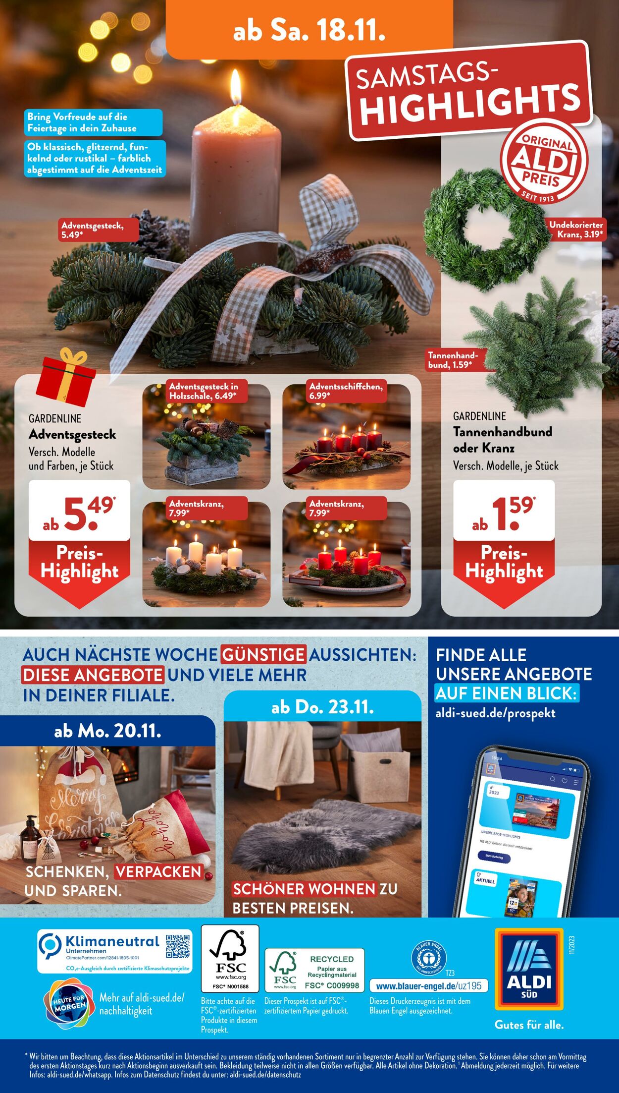 Prospekt ALDI SÜD 13.11.2023 - 18.11.2023