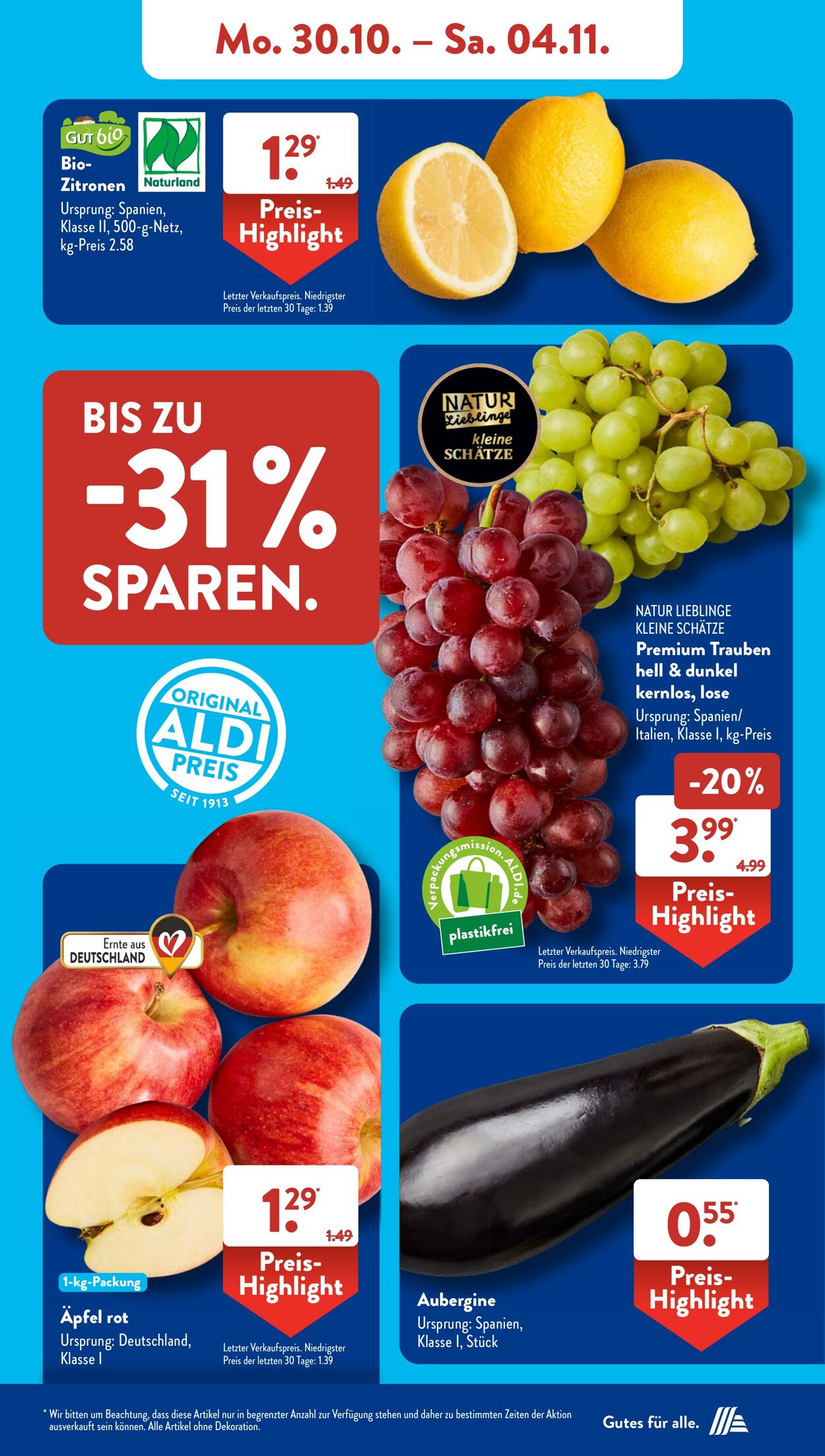 Prospekt ALDI SÜD 30.10.2023 - 04.11.2023