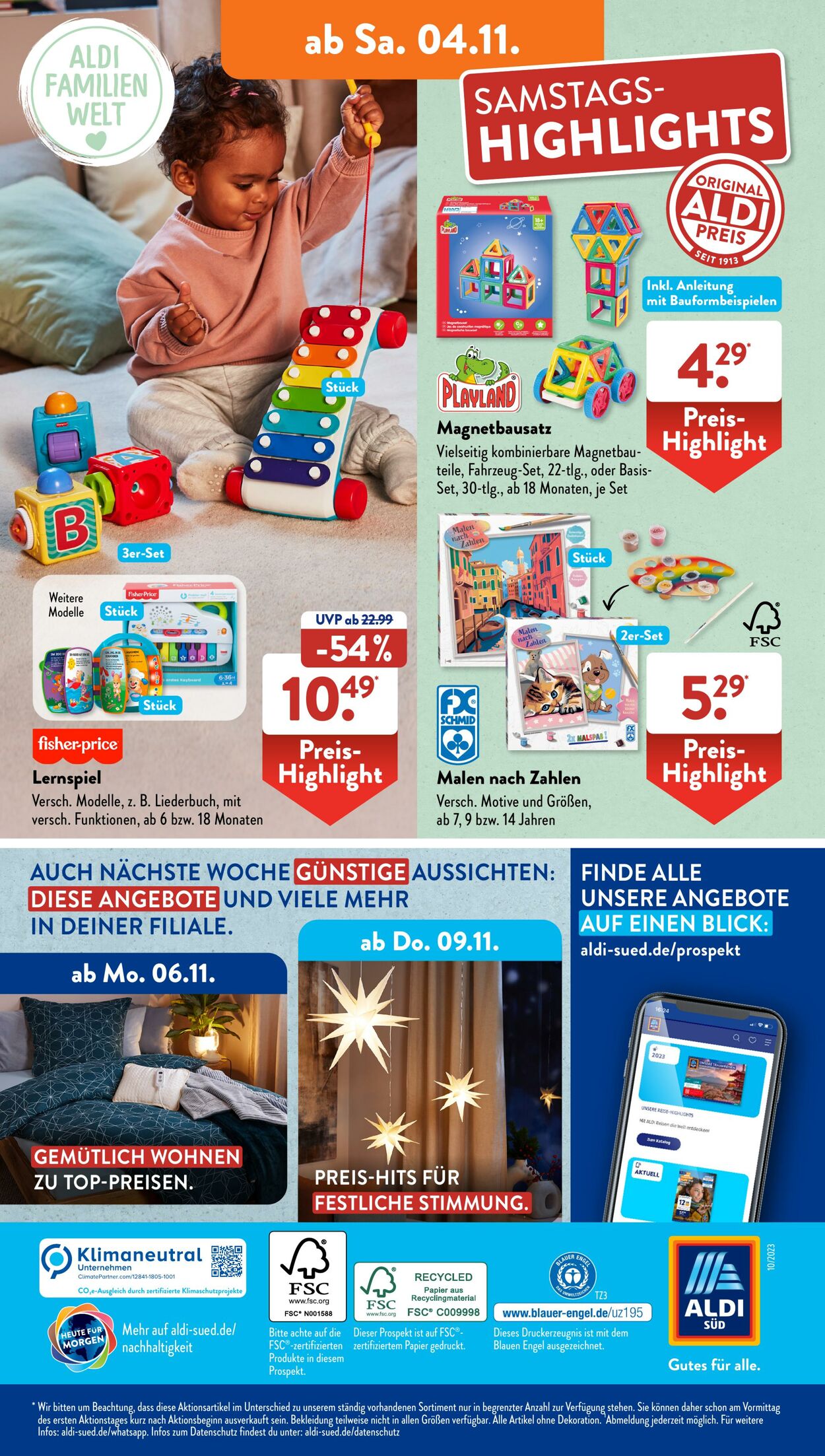 Prospekt ALDI SÜD 30.10.2023 - 04.11.2023