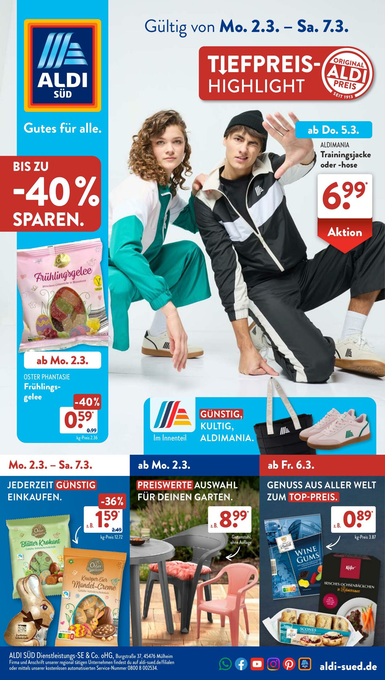 Prospekt ALDI SÜD - ALDI SÜD Prospekt: aktuelle Angebote - Seite 1 2 Mär, 2026 - 10 Mär, 2026