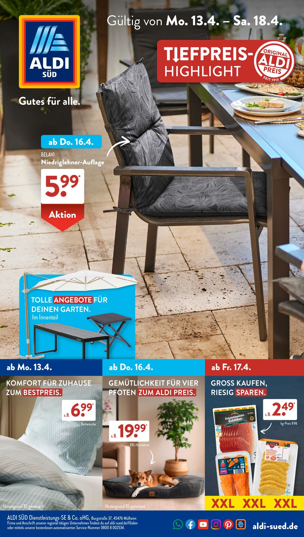 Prospekt ALDI SÜD - ALDI SÜD Prospekt: aktuelle Angebote - Seite 1 29 Mär, 2026 - 6 Apr, 2026