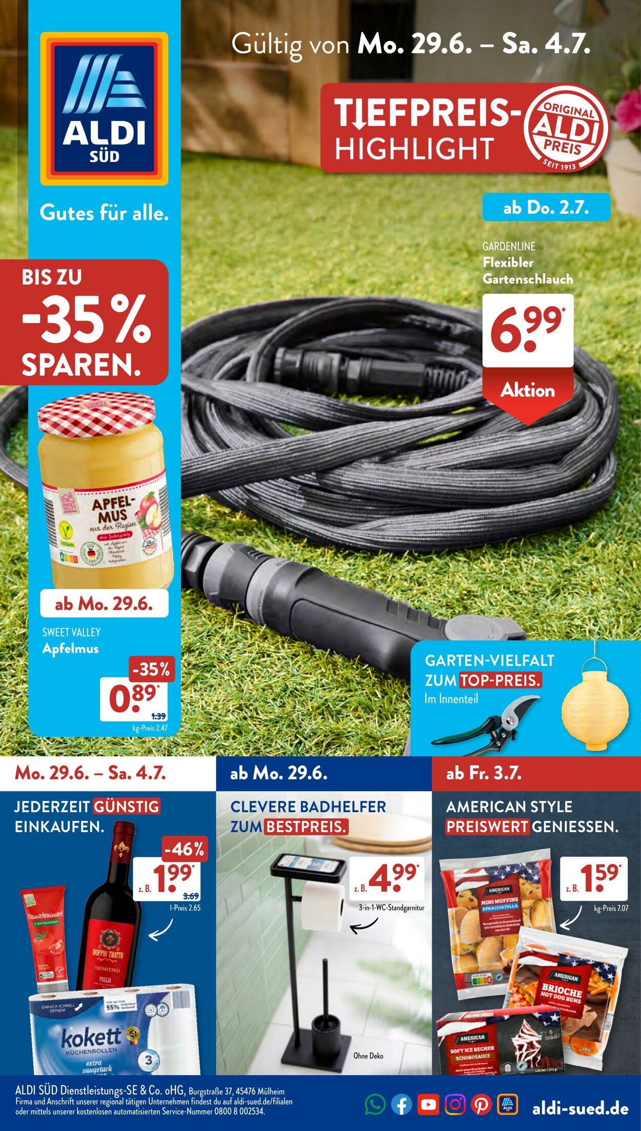 Prospekt ALDI SÜD - ALDI SÜD Prospekt: aktuelle Angebote - Seite 1 23 Jun, 2026 - 1 Jul, 2026