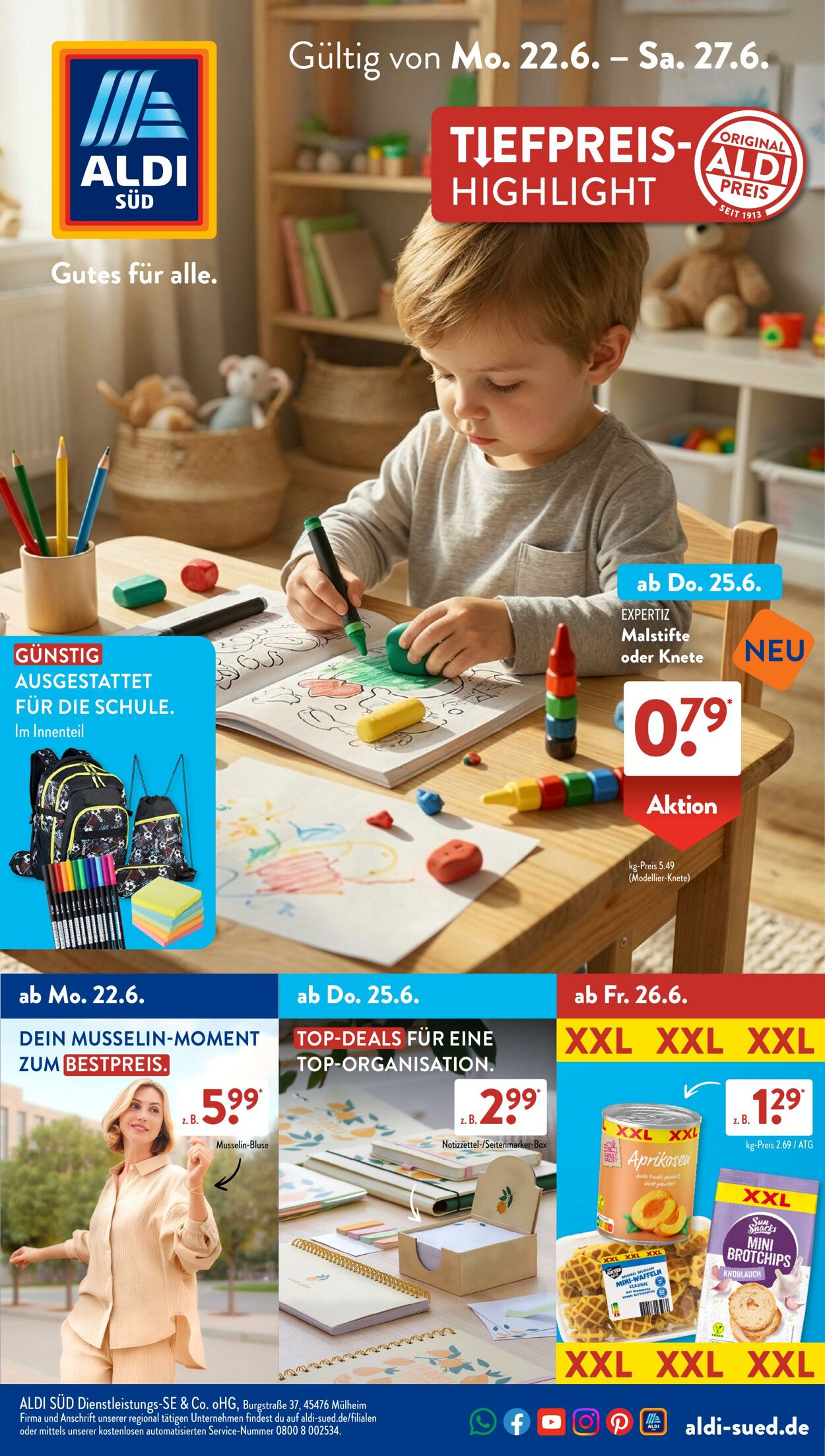 Prospekt ALDI SÜD - ALDI SÜD Prospekt: aktuelle Angebote - Seite 1 8 Jun, 2026 - 16 Jun, 2026