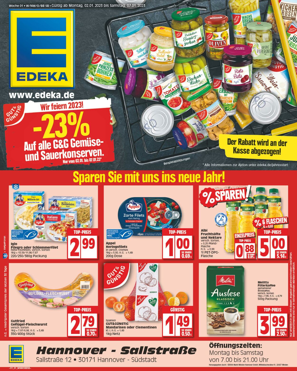 Prospekt Edeka 02.01.2023 - 07.01.2023