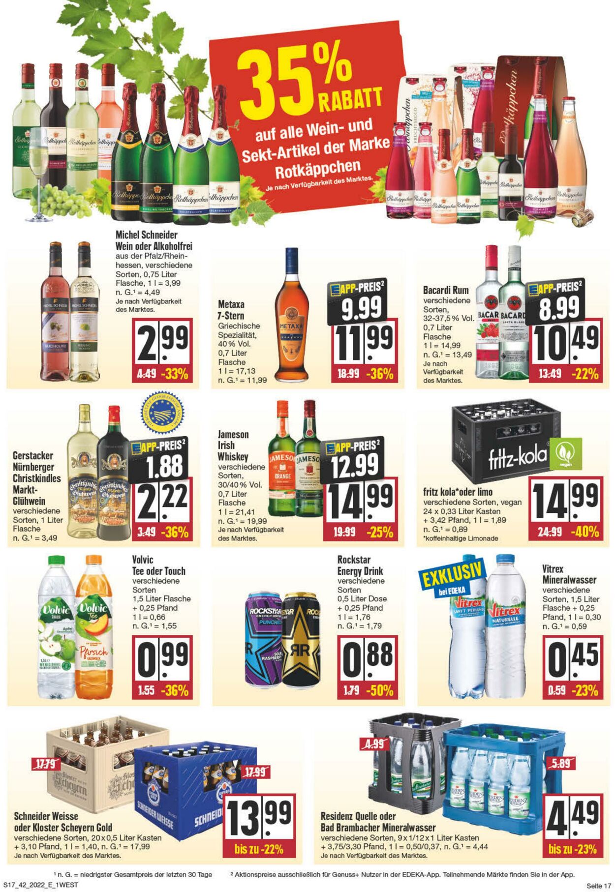 Prospekt Edeka 17.10.2022 - 22.10.2022