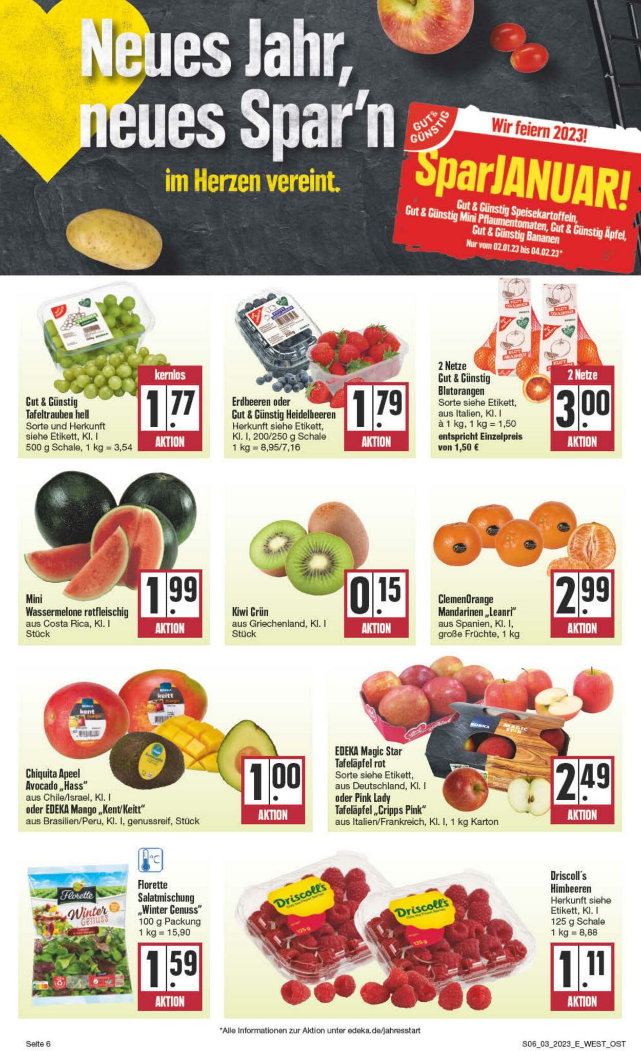 Prospekt Edeka 16.01.2023 - 21.01.2023