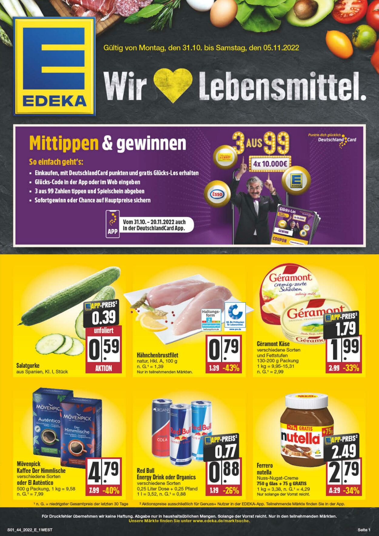 Prospekt Edeka 31.10.2022 - 05.11.2022