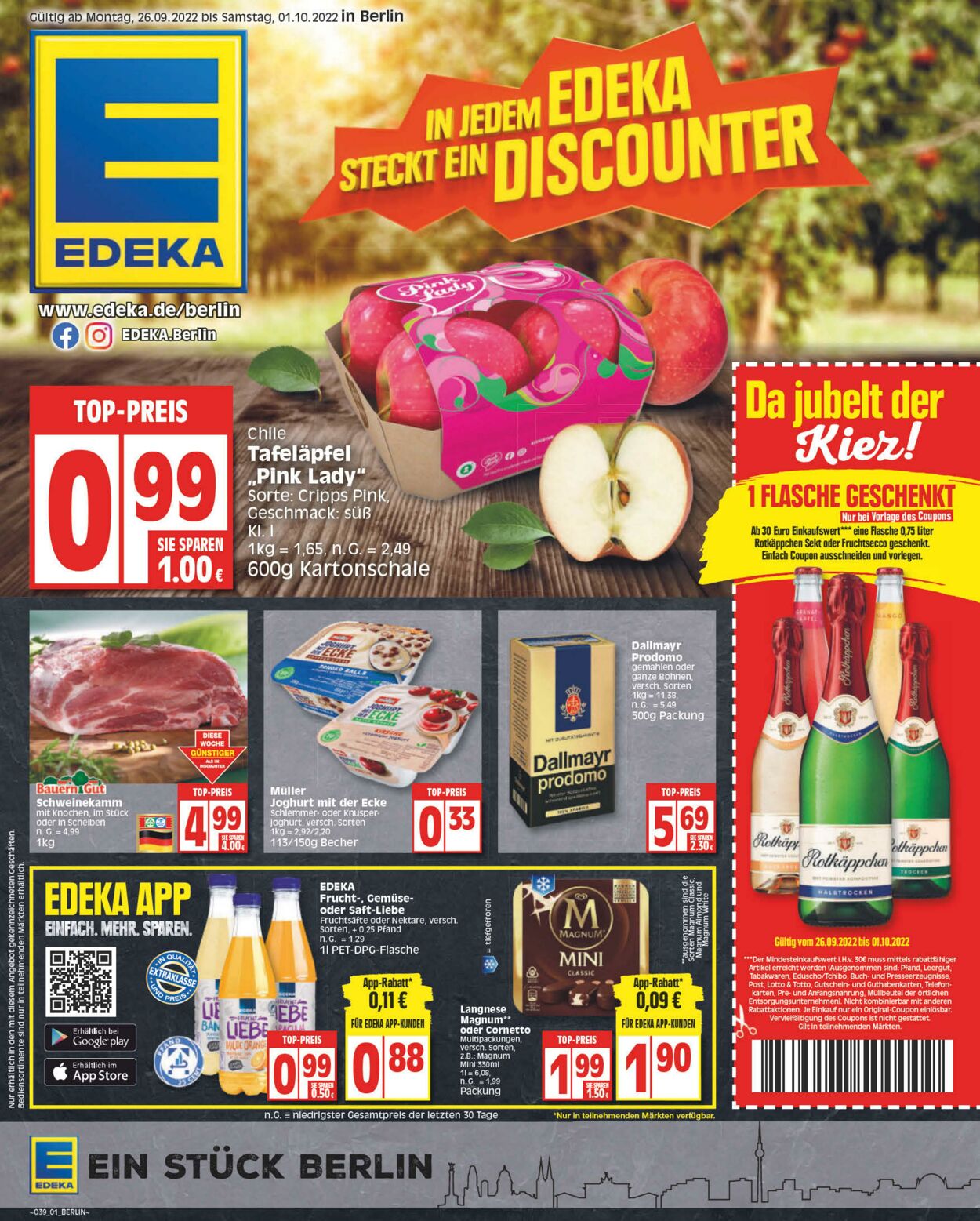 Prospekt Edeka 26.09.2022 - 01.10.2022