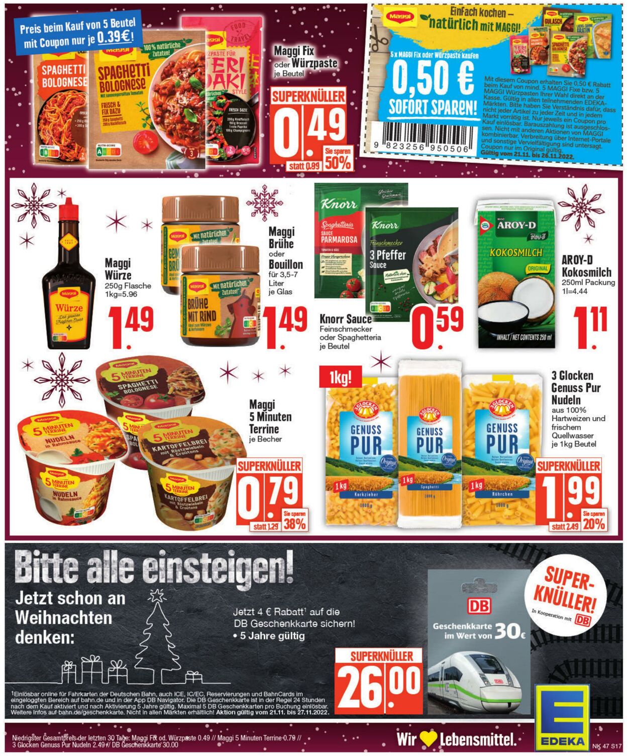 Prospekt Edeka 21.11.2022 - 26.11.2022