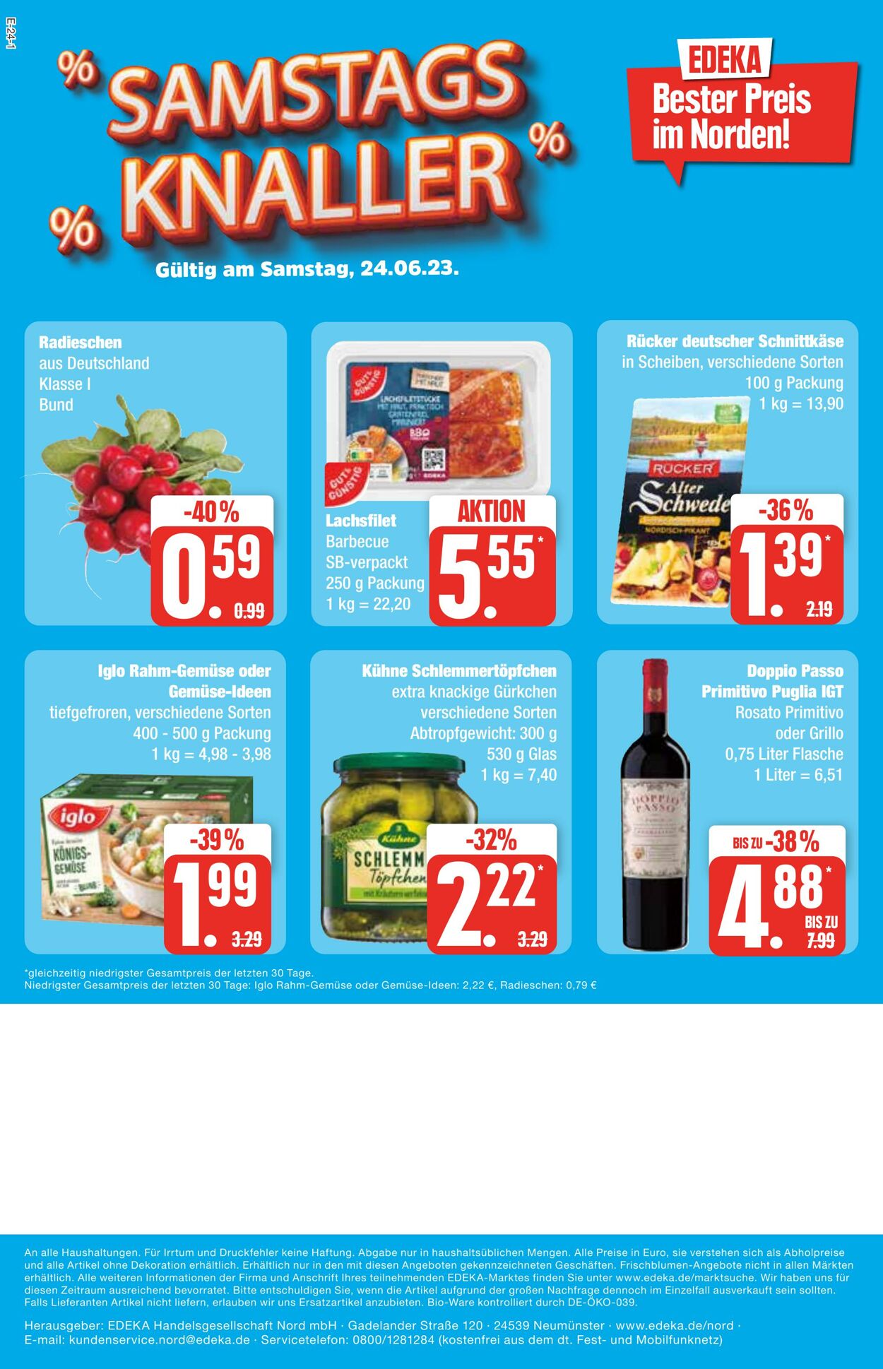 Prospekt Edeka 19.06.2023 - 24.06.2023