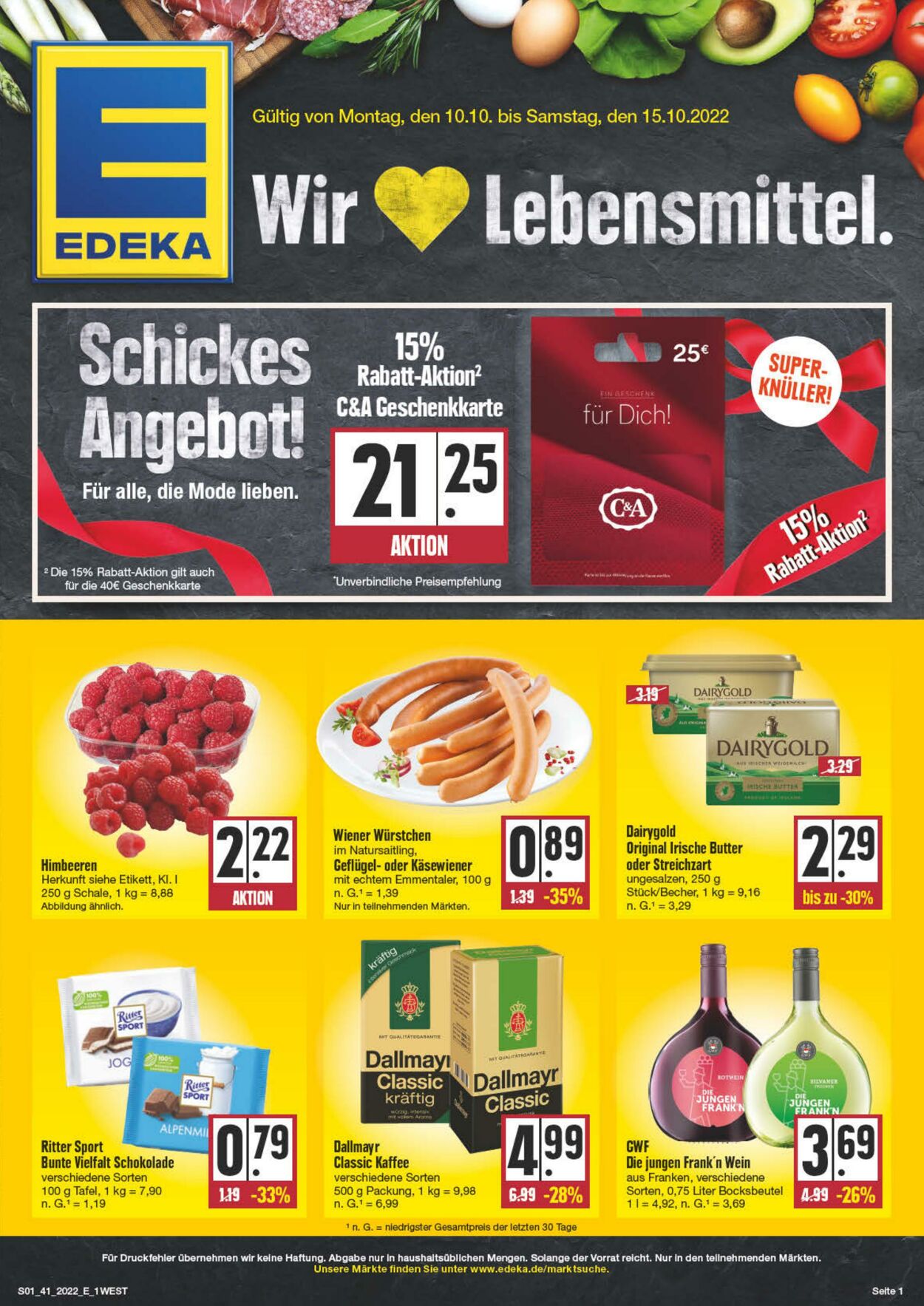 Prospekt Edeka 10.10.2022 - 15.10.2022