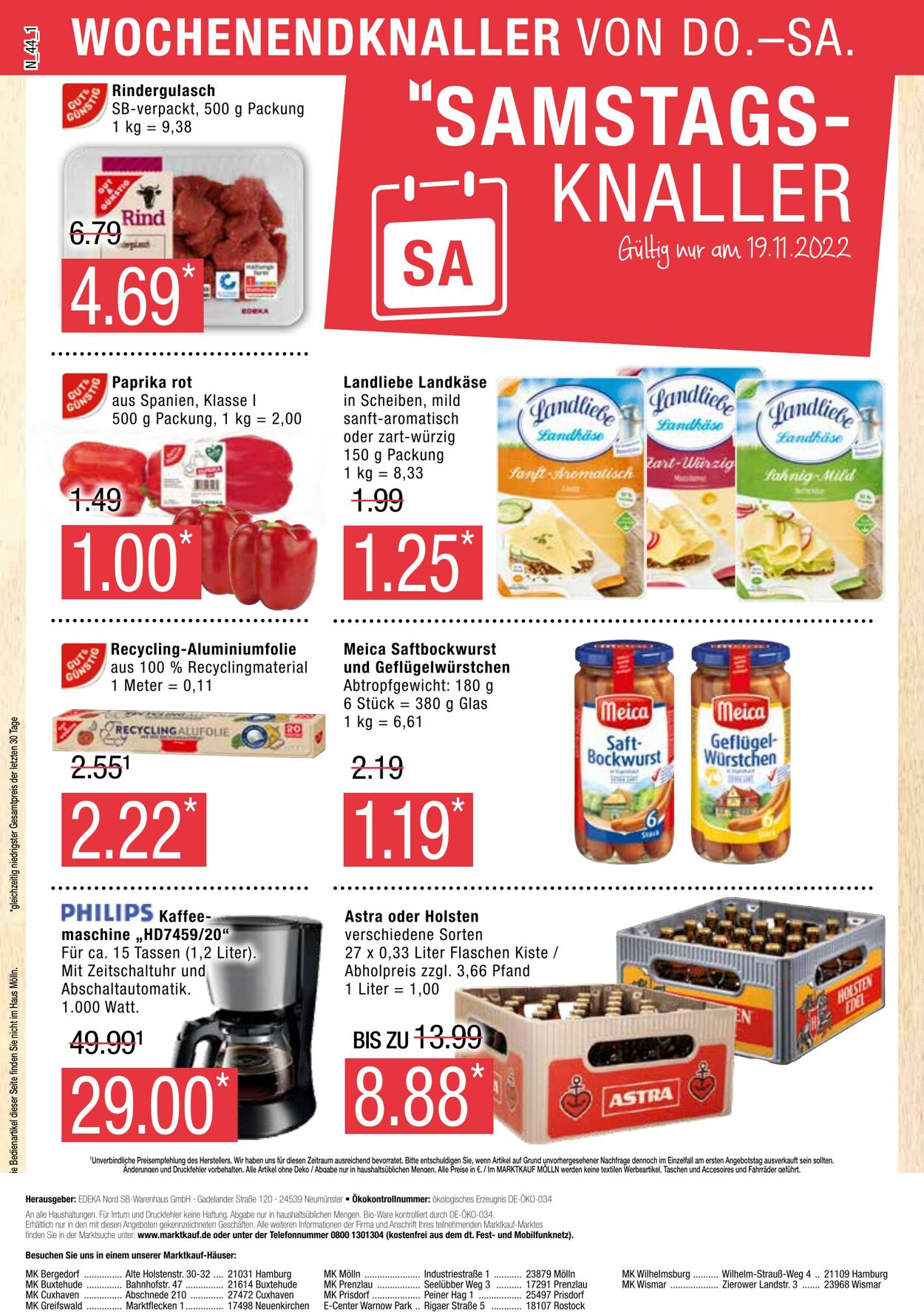 Prospekt Edeka 14.11.2022 - 19.11.2022