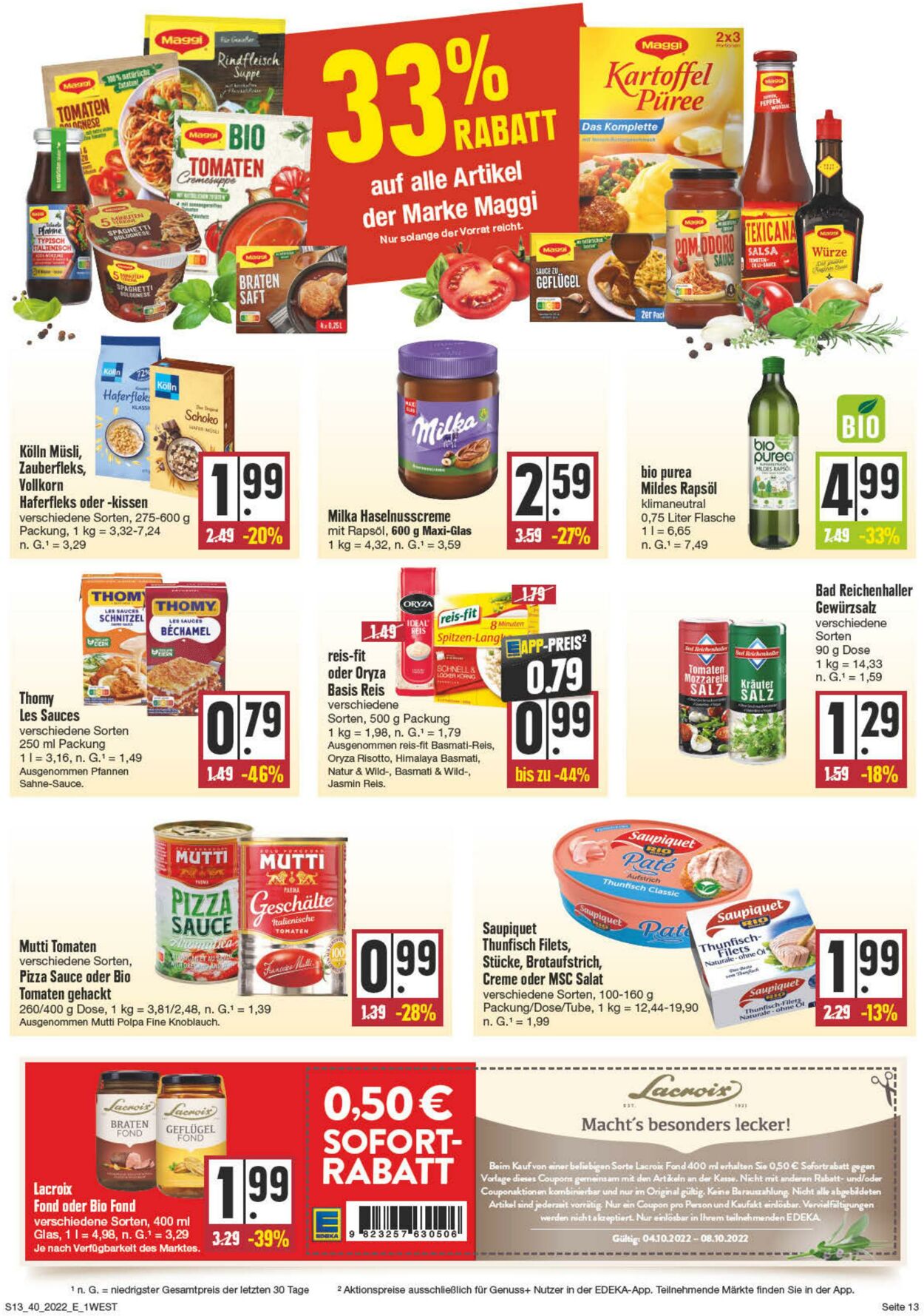 Prospekt Edeka 04.10.2022 - 08.10.2022