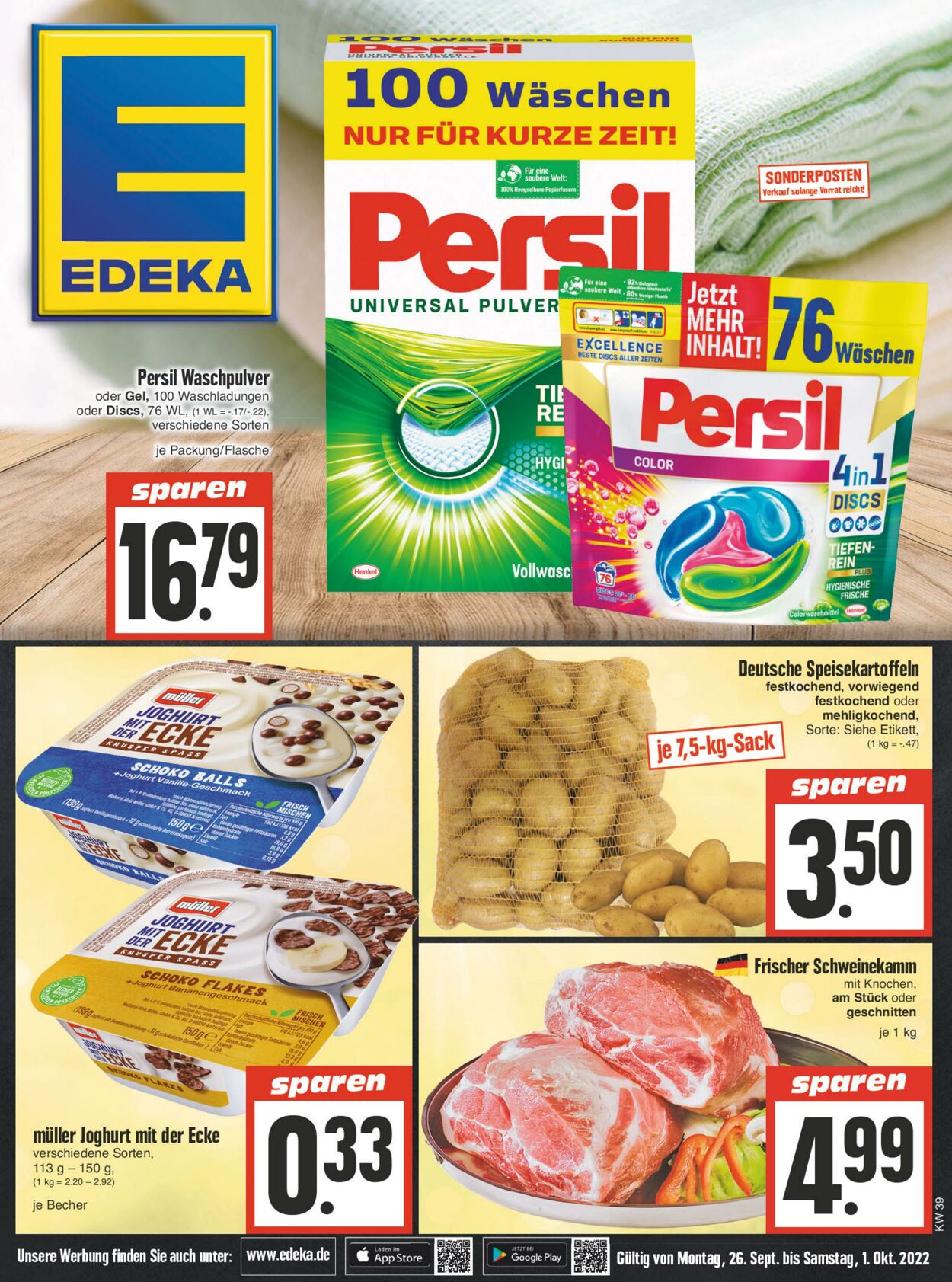 Prospekt Edeka 26.09.2022 - 01.10.2022