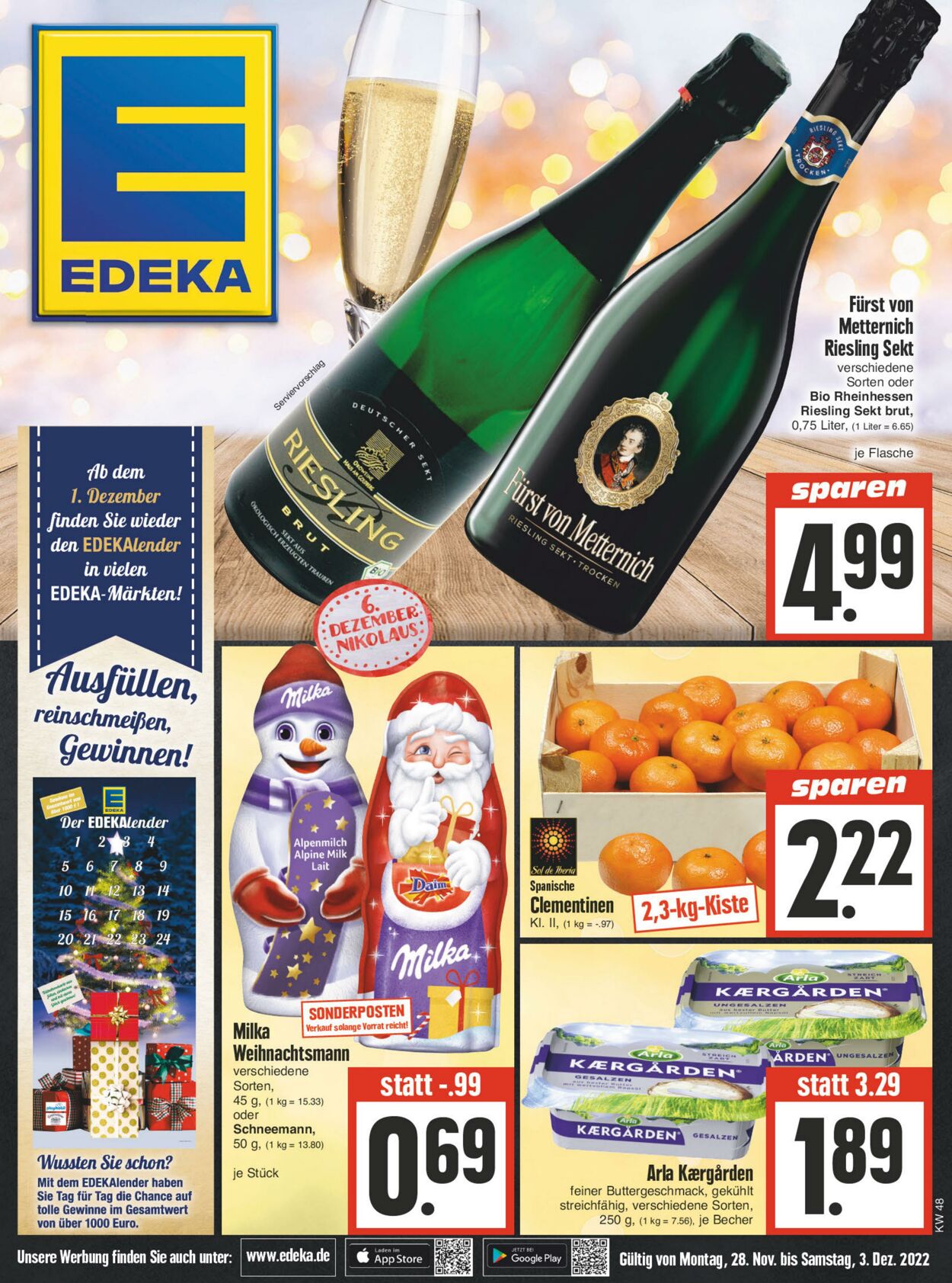 Prospekt Edeka 28.11.2022 - 03.12.2022