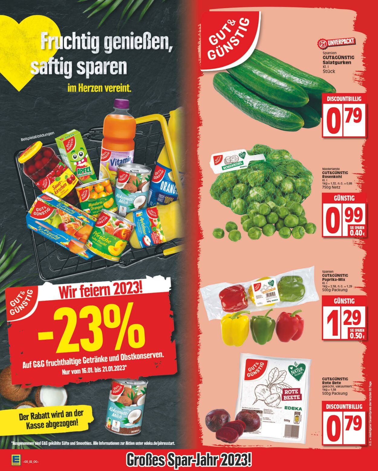 Prospekt Edeka 16.01.2023 - 21.01.2023