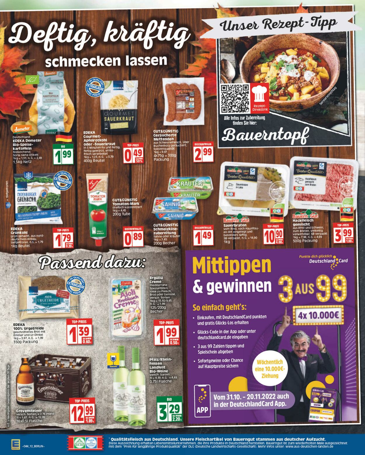 Prospekt Edeka 31.10.2022 - 05.11.2022