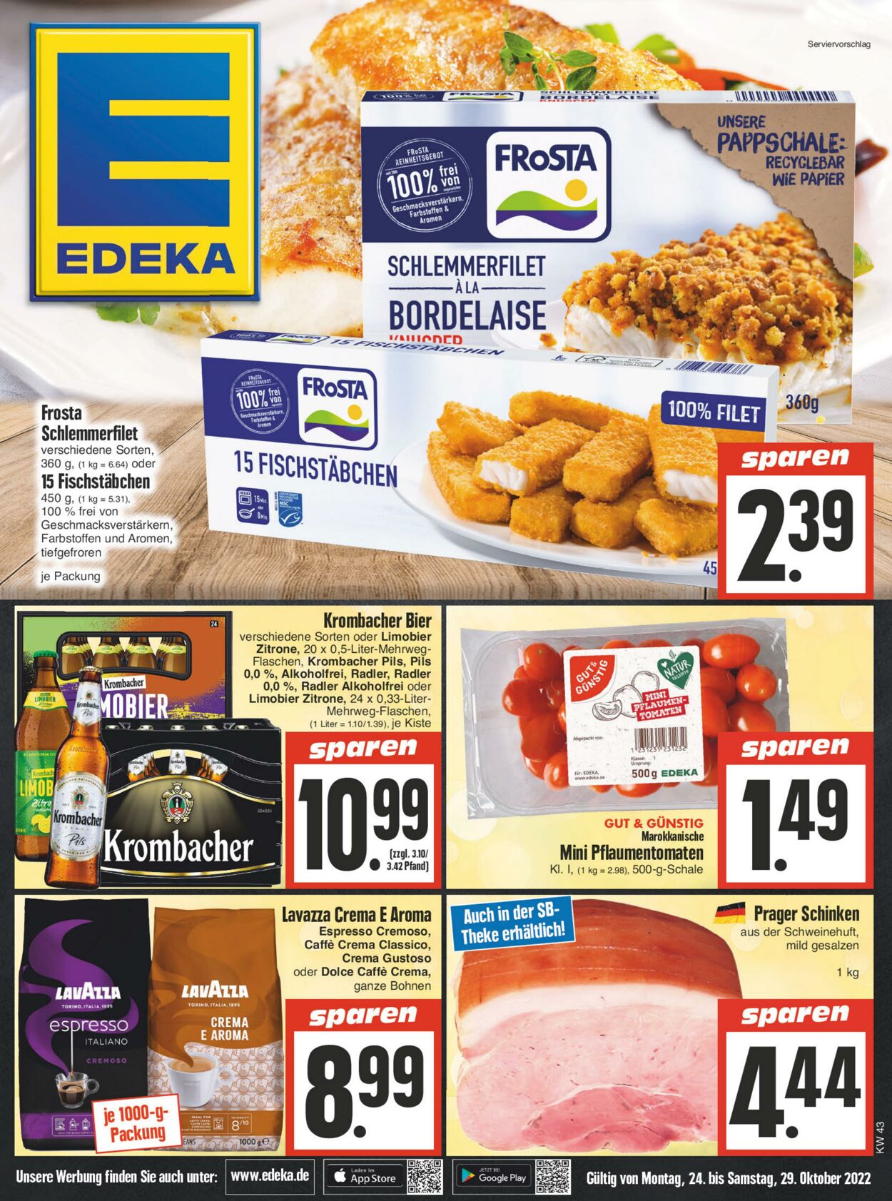 Prospekt Edeka 24.10.2022 - 29.10.2022