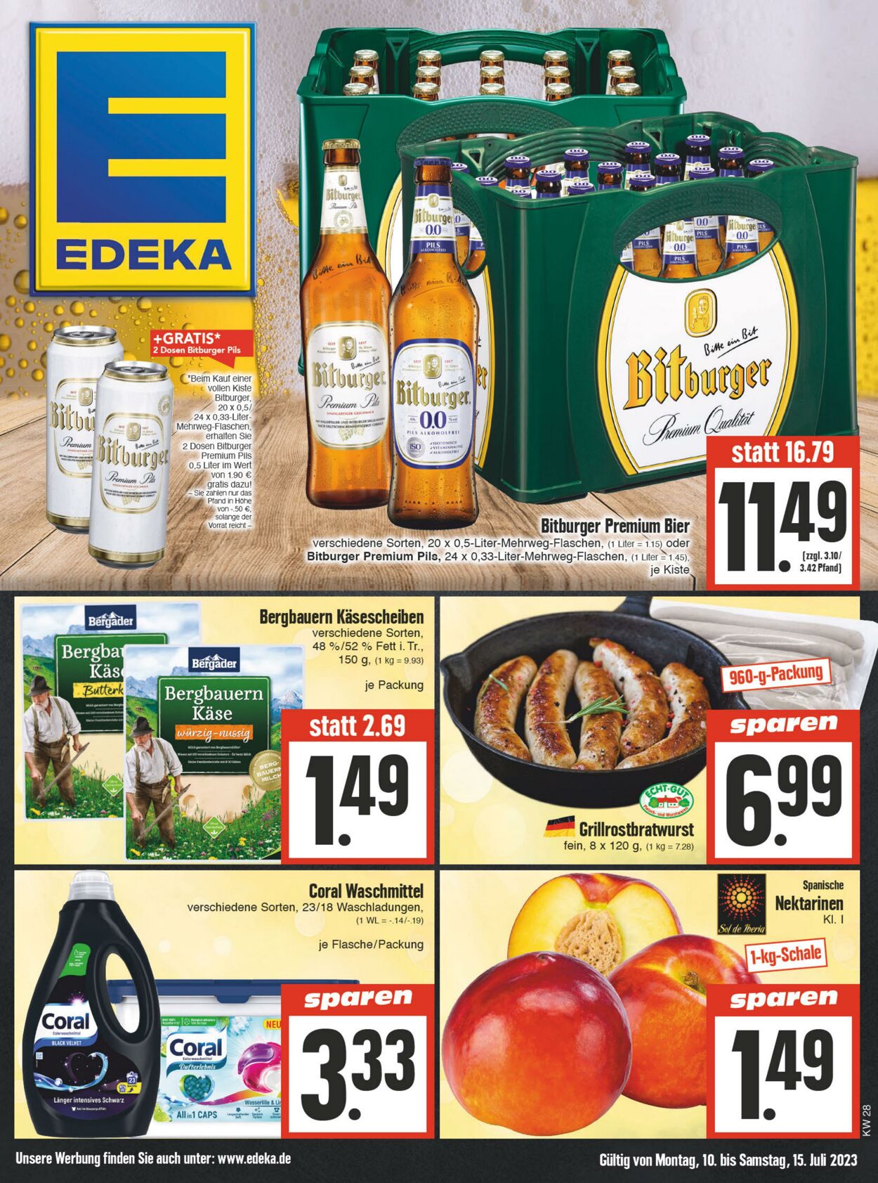 Prospekt Edeka 10.07.2023 - 15.07.2023