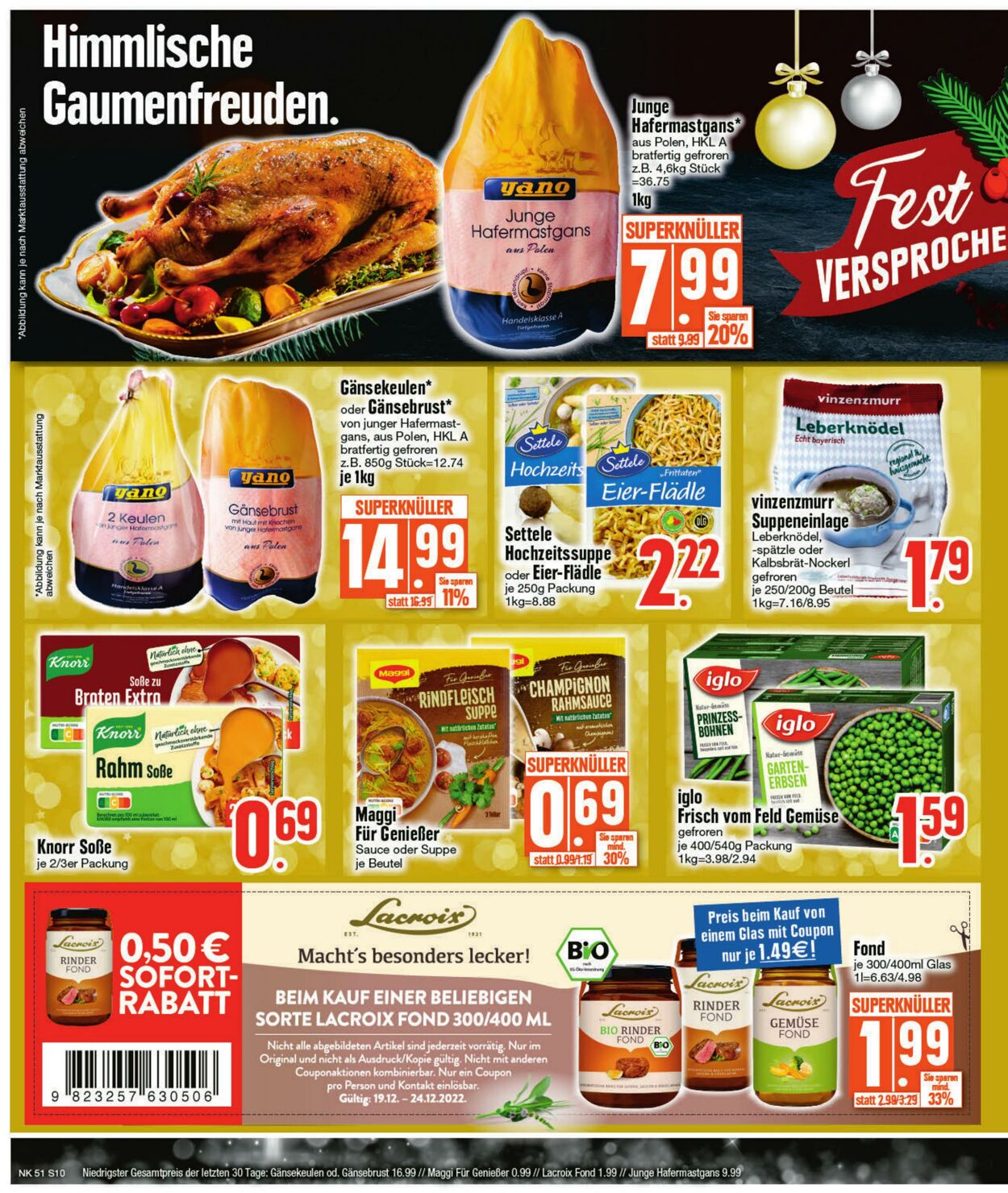 Prospekt Edeka 19.12.2022 - 24.12.2022