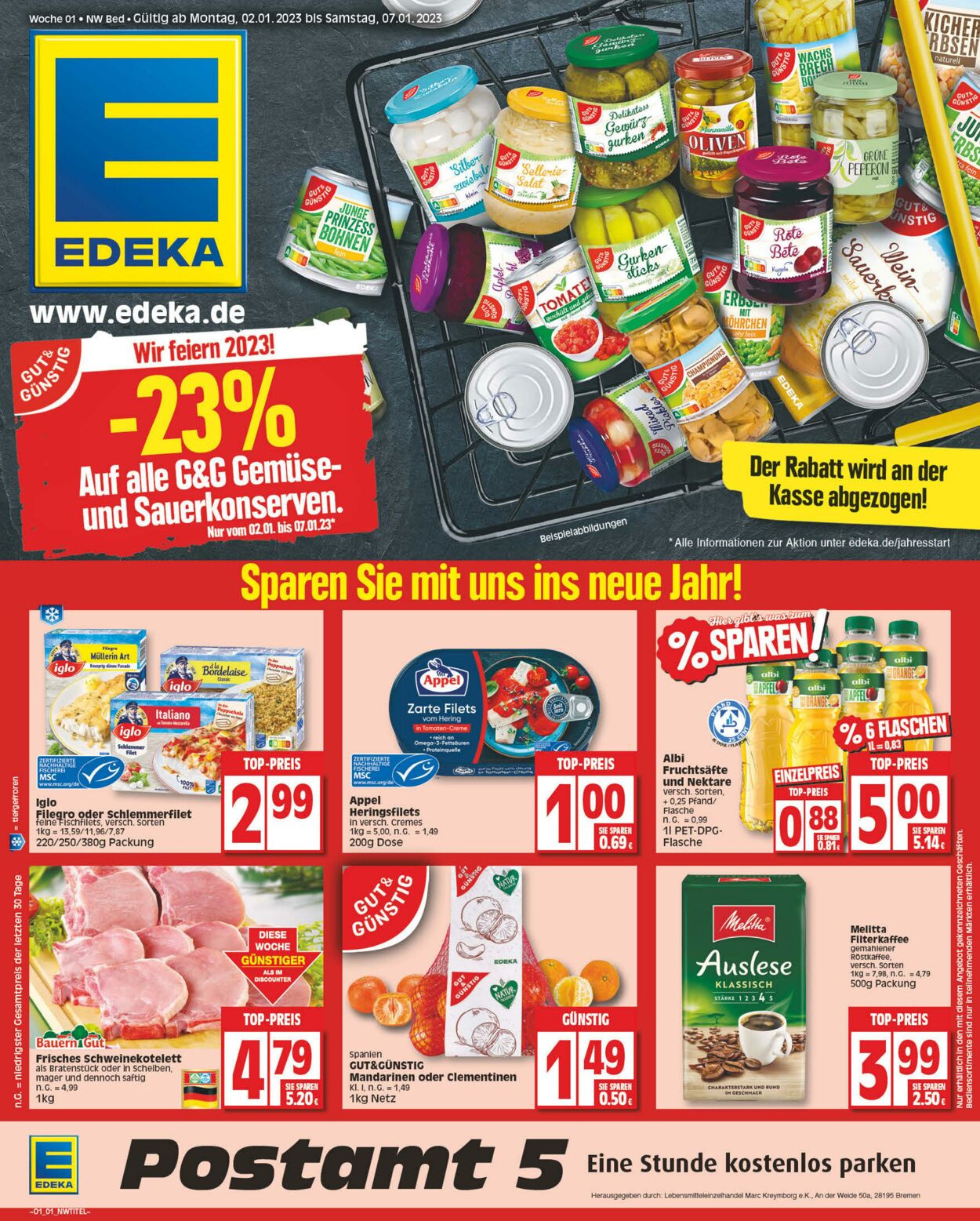 Prospekt Edeka 02.01.2023 - 07.01.2023