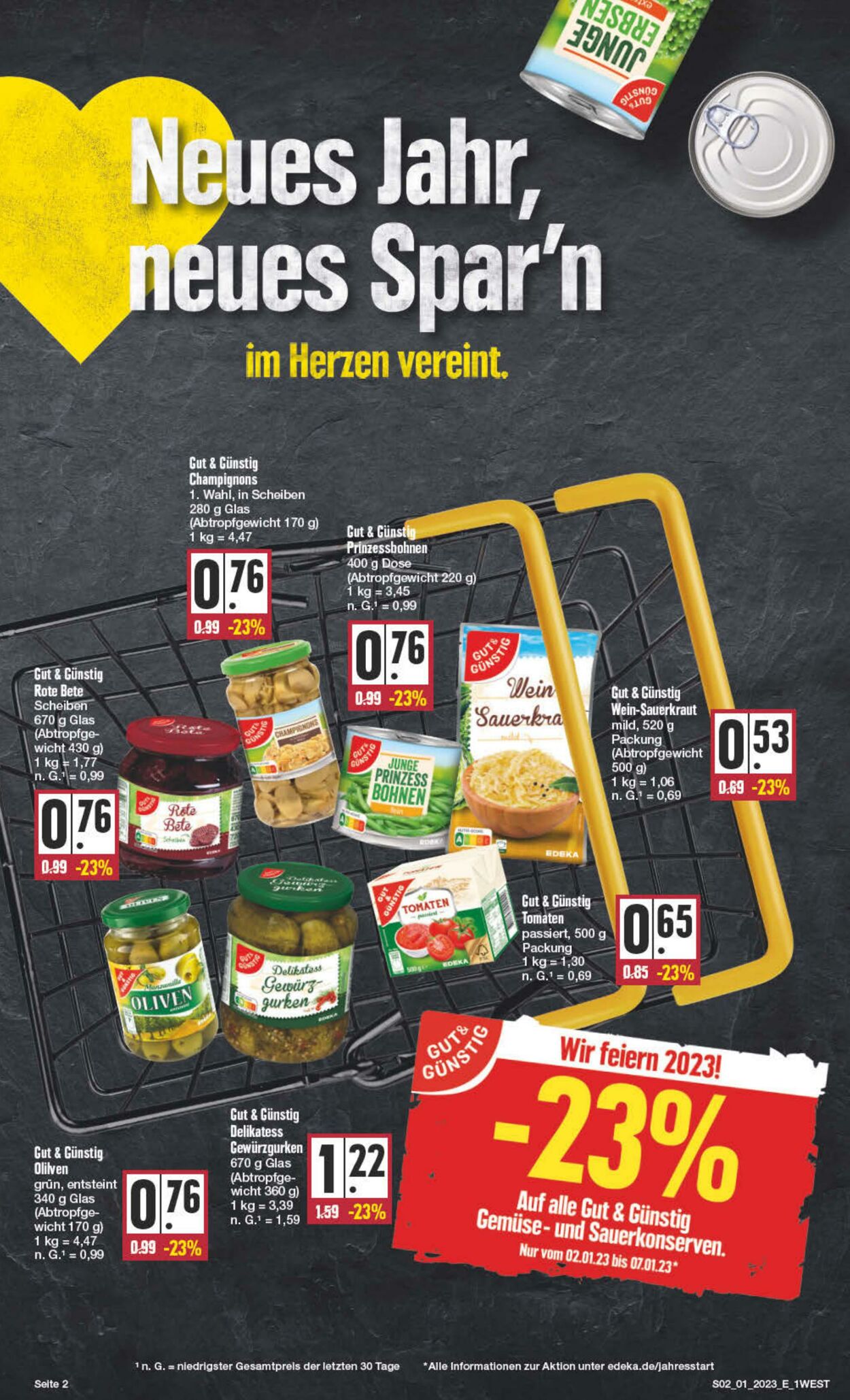 Prospekt Edeka 02.01.2023 - 07.01.2023