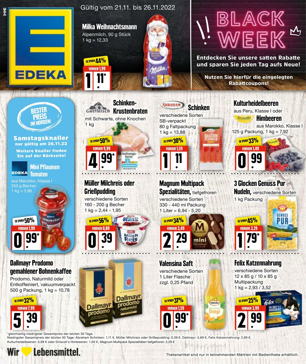 Prospekt Edeka 21.11.2022 - 26.11.2022