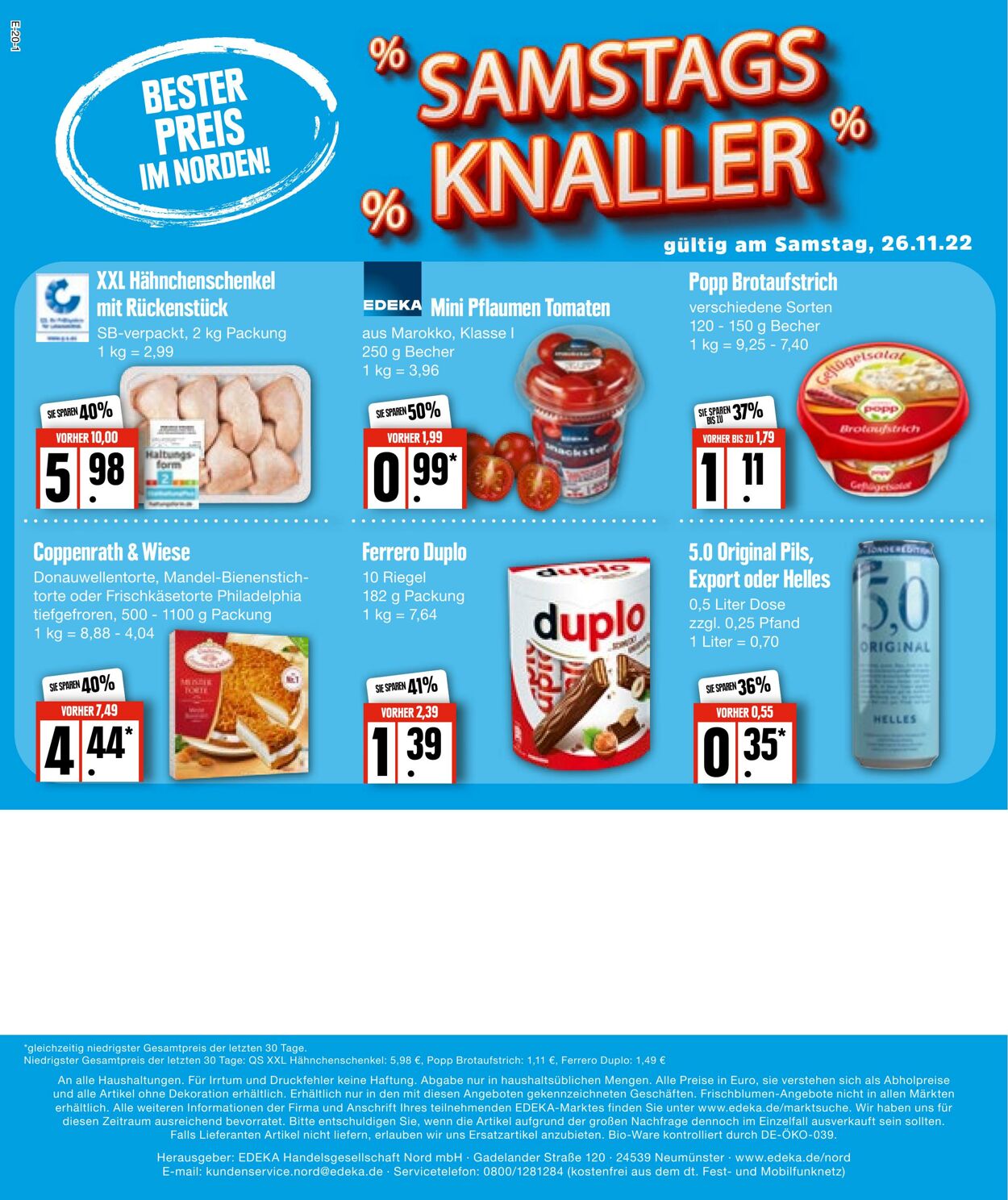 Prospekt Edeka 21.11.2022 - 26.11.2022