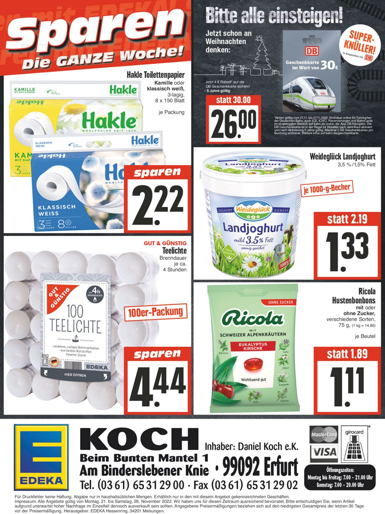 Prospekt Edeka 21.11.2022 - 26.11.2022