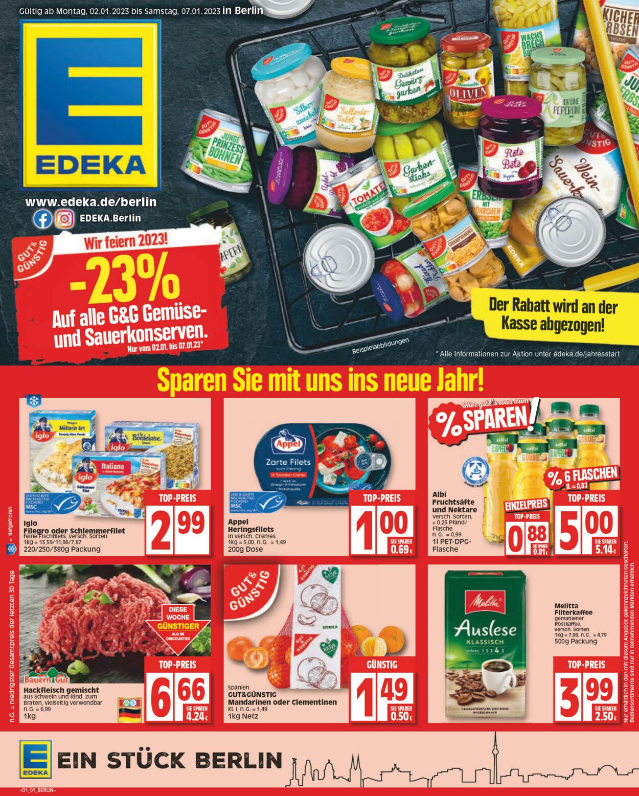 Prospekt Edeka 02.01.2023 - 07.01.2023